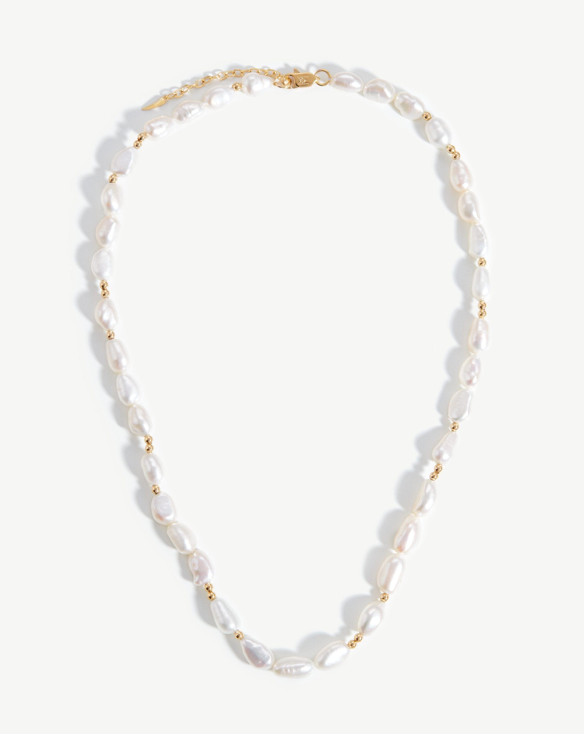 Pearl Beaded Necklace | 18ct Gold Plated/Pearl | Missoma
