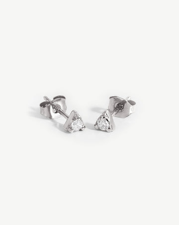 Prism Stud Earrings | Sterling Silver/Cubic Zirconia Earrings Missoma 