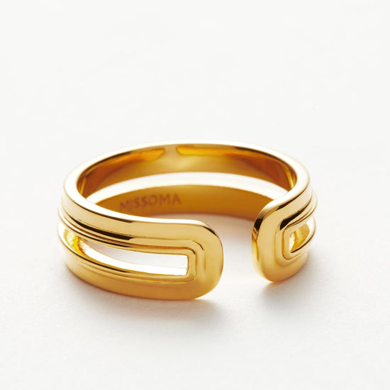 Ridge Ovate Open Ring Rings Missoma 