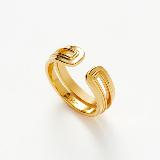 Ridge Ovate Open Ring Rings Missoma 