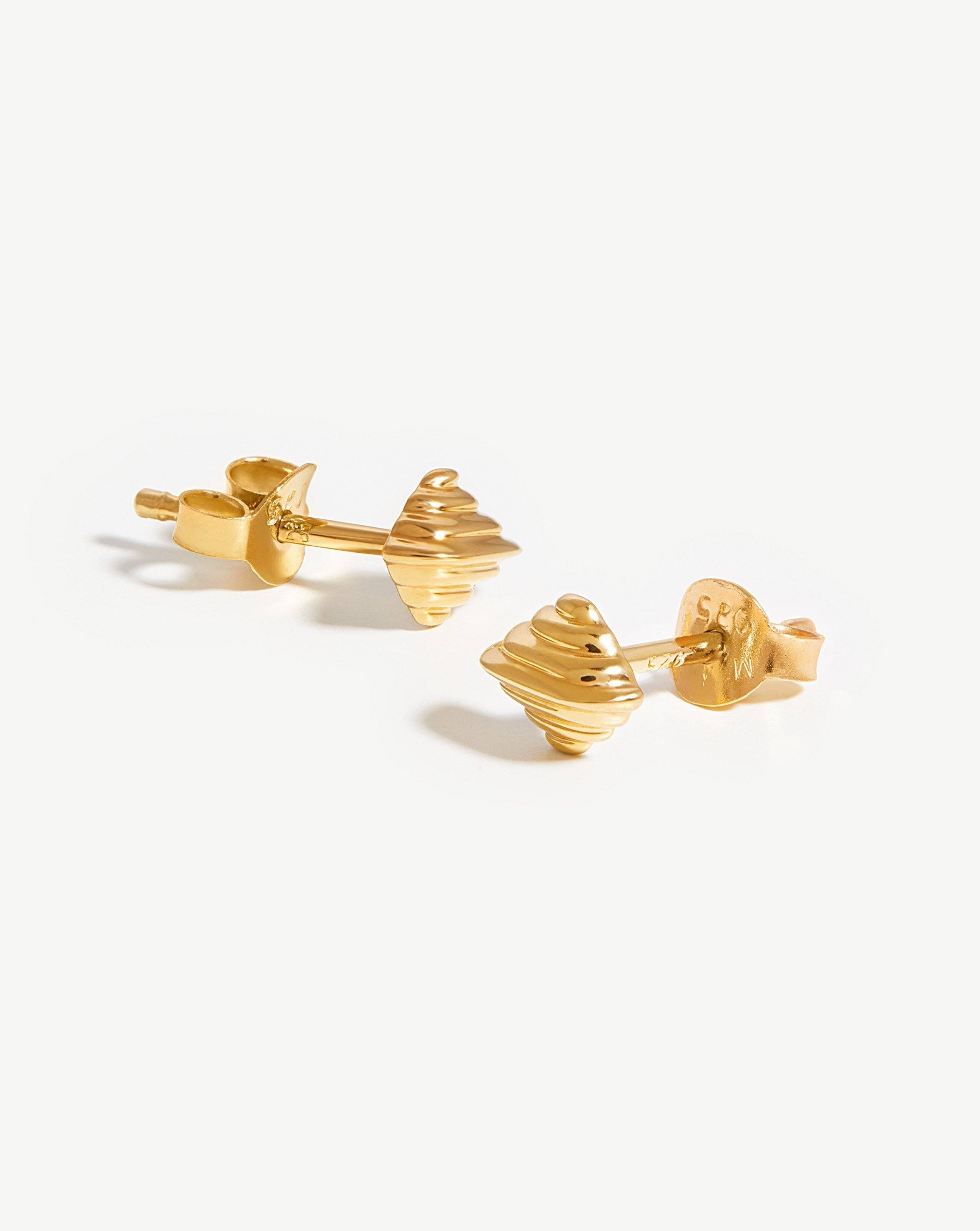 Ridge Stud Earrings Earrings Missoma 18ct Gold Plated Vermeil 