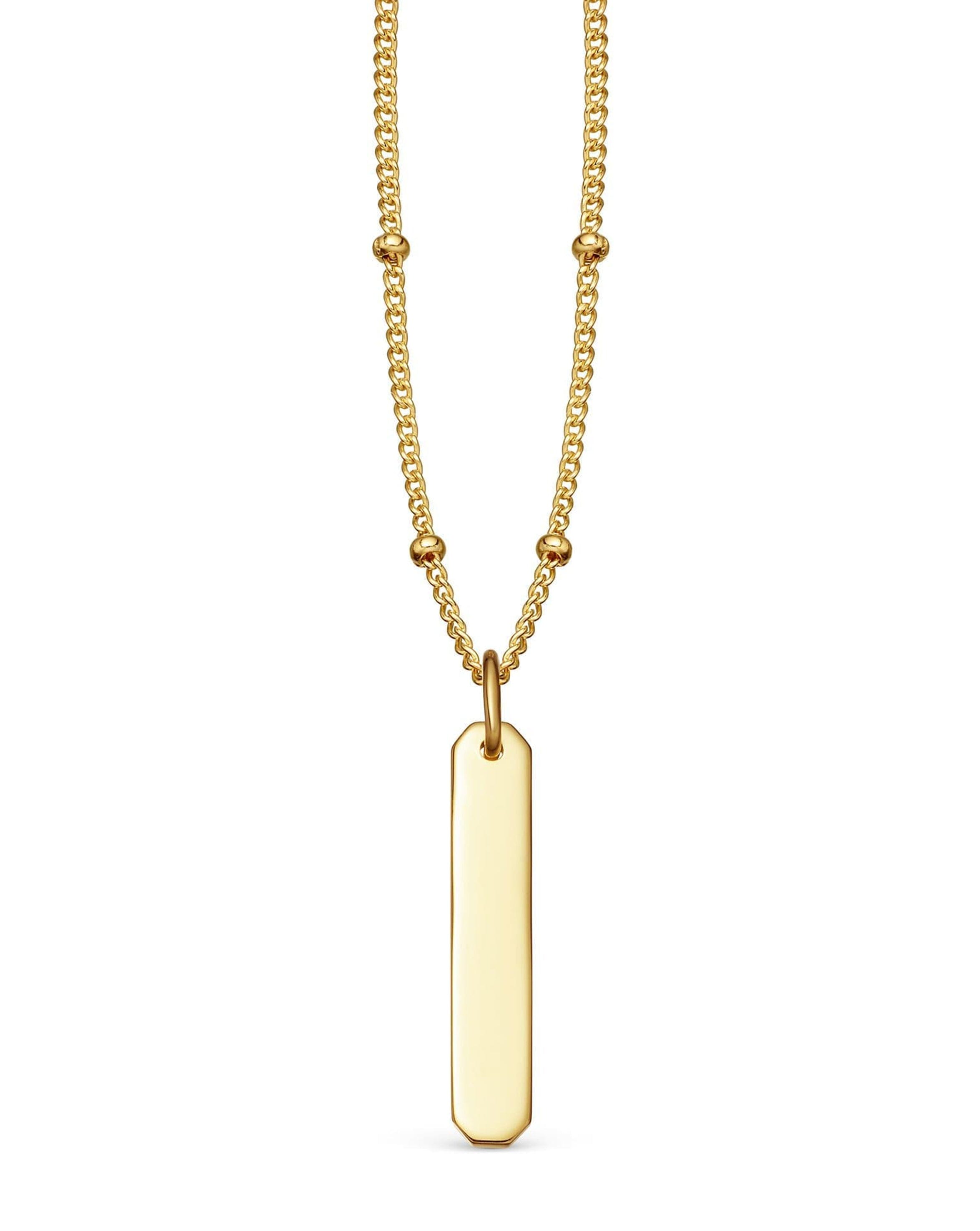 Round Vertical Bar Necklace | 18ct Gold Plated Vermeil Necklaces Missoma 