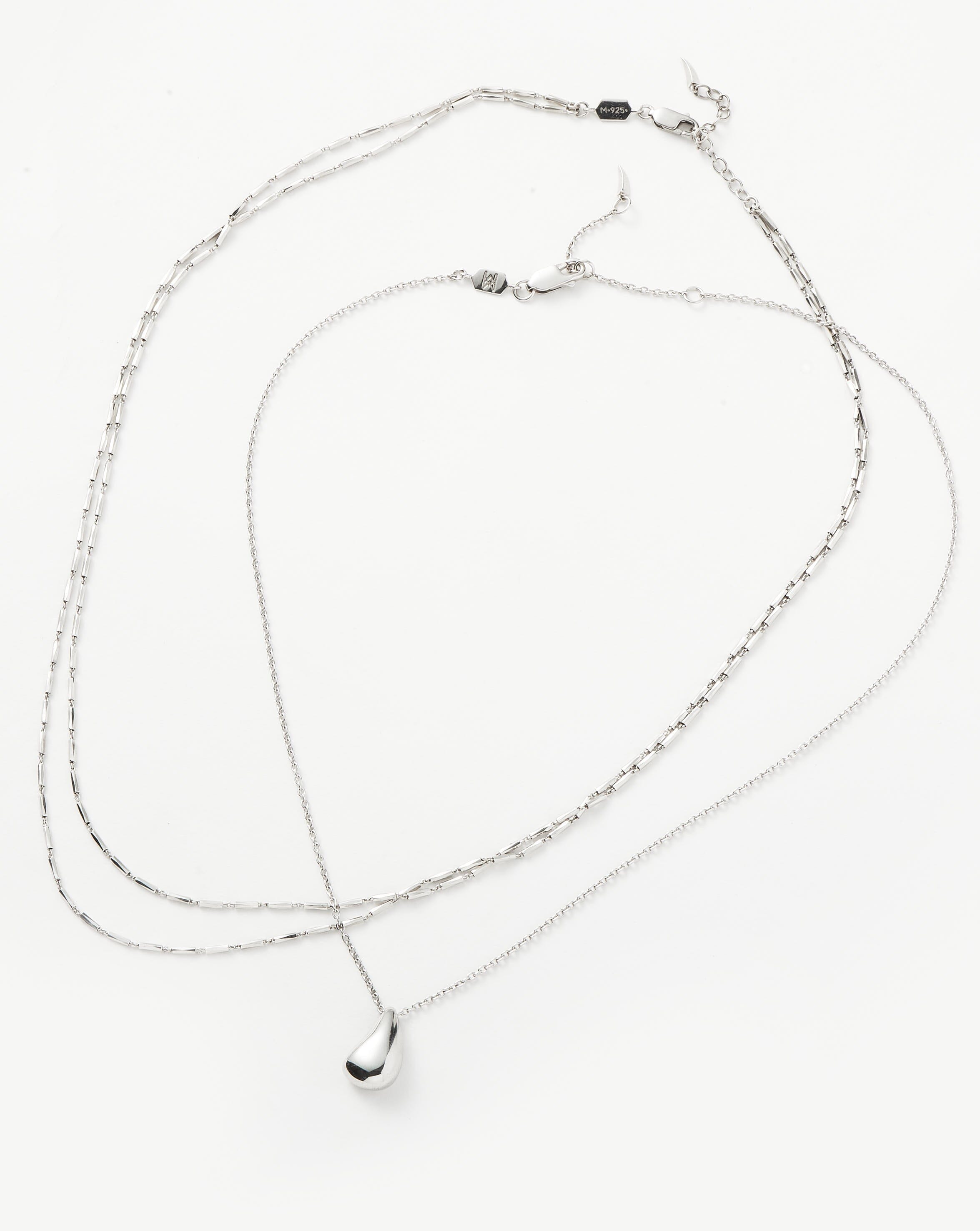 Savi Droplet & Double Chain Necklace Set Layering Sets Missoma 