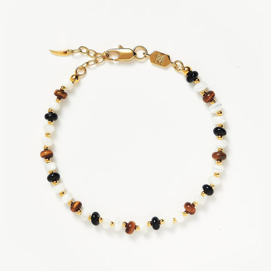 Savi Pearl & Gemstone Beaded Bracelet | 18ct Gold Plated/Multi Bracelets Missoma 