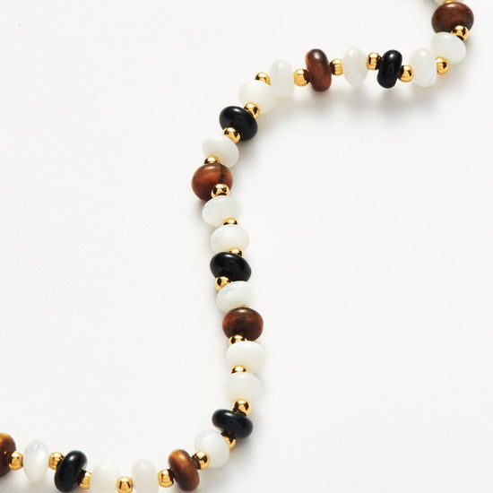 Savi Pearl & Gemstone Beaded Bracelet | 18ct Gold Plated/Multi Bracelets Missoma 