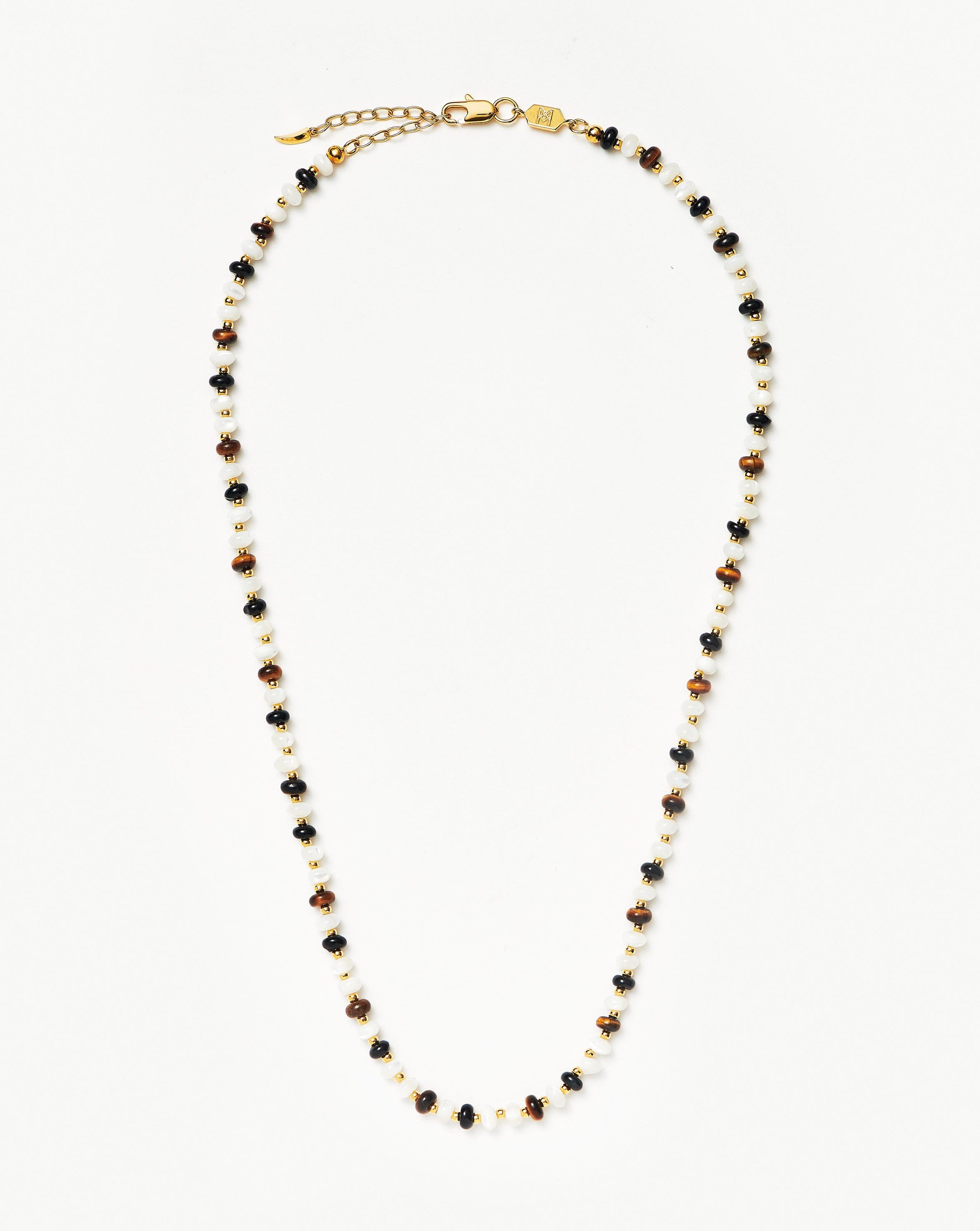 Savi Pearl & Gemstone Beaded Necklace | 18ct Gold Plated/Multi | Missoma