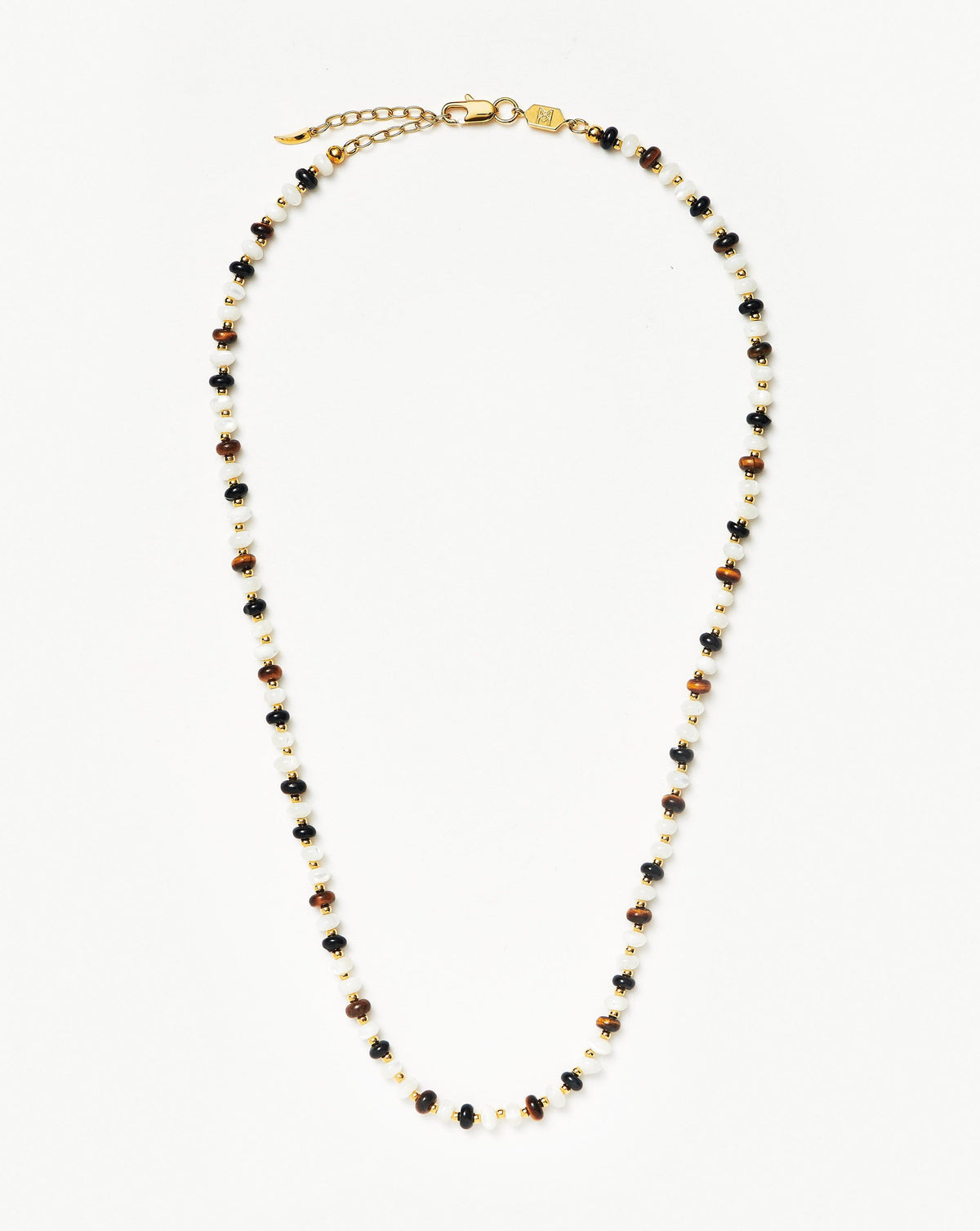 Savi Pearl & Gemstone Beaded Necklace | 18ct Gold Plated/Multi | Missoma