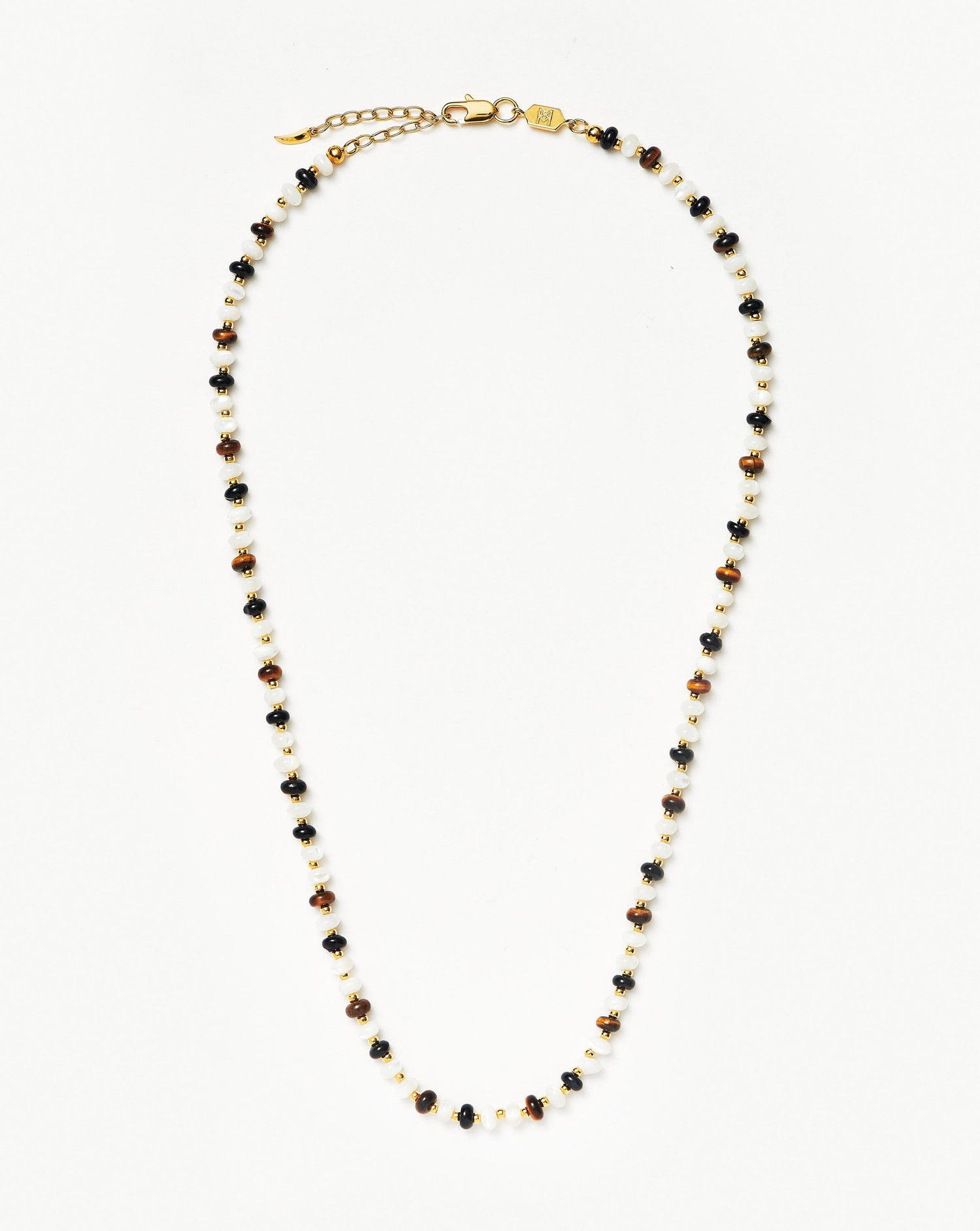 Savi Pearl & Gemstone Beaded Necklace | 18ct Gold Plated/Multi Necklaces Missoma 