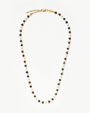 Savi Pearl & Gemstone Beaded Necklace | 18ct Gold Plated/Multi Necklaces Missoma 