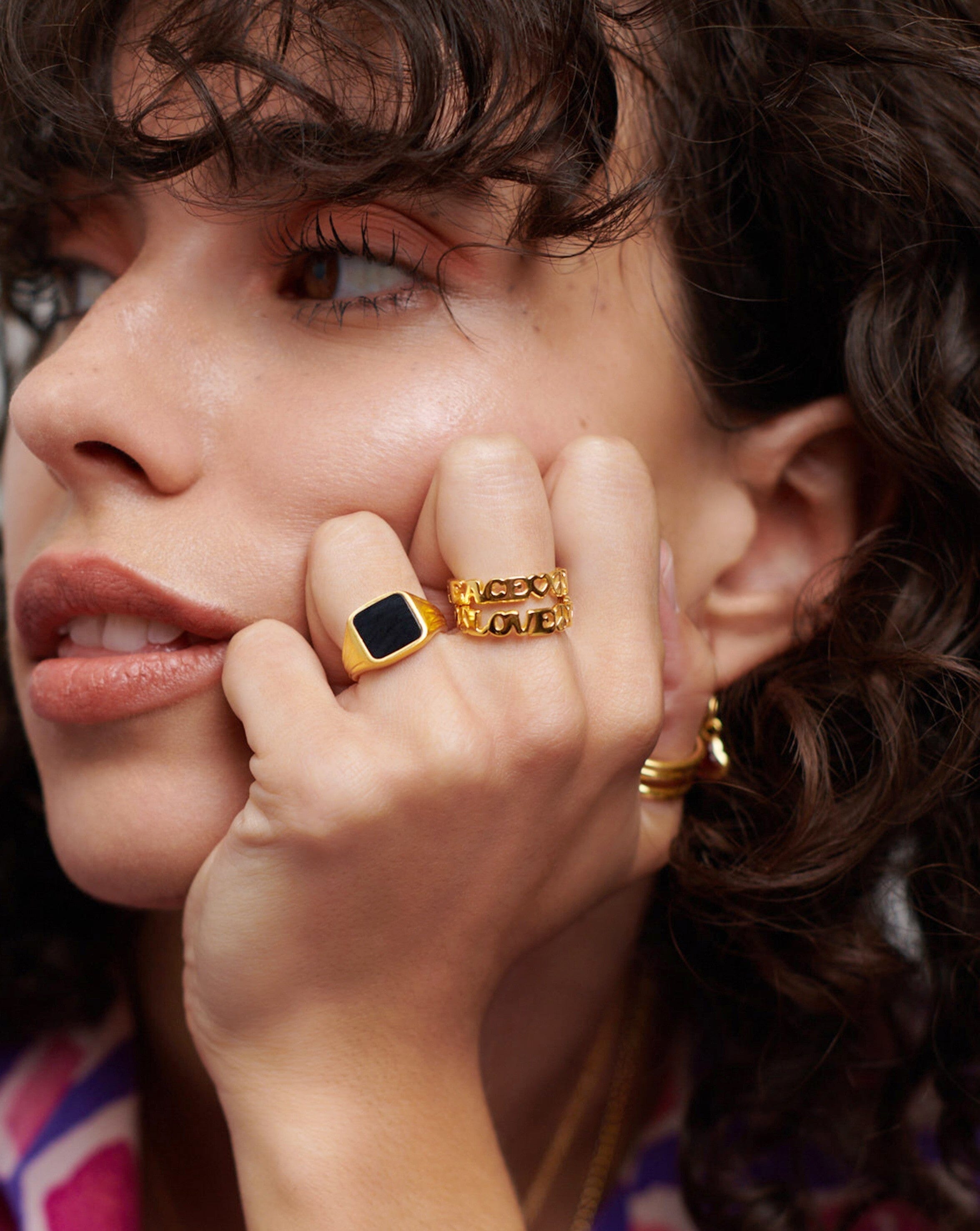 Share the Love Stacking Ring | 18ct Gold Plated Vermeil Rings Missoma 