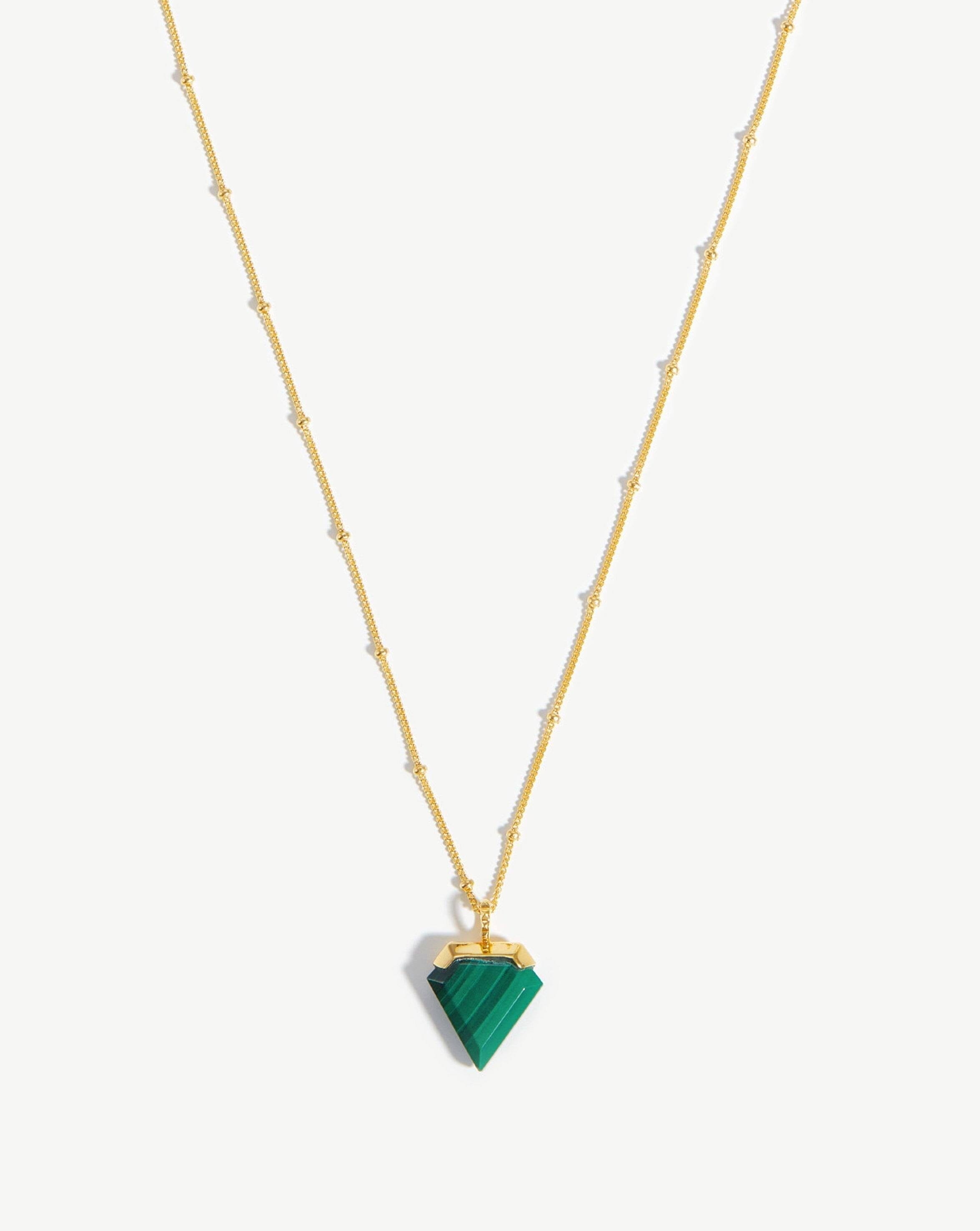 Shield Necklace | 18ct Gold Plated Vermeil/Malachite Necklaces Missoma 