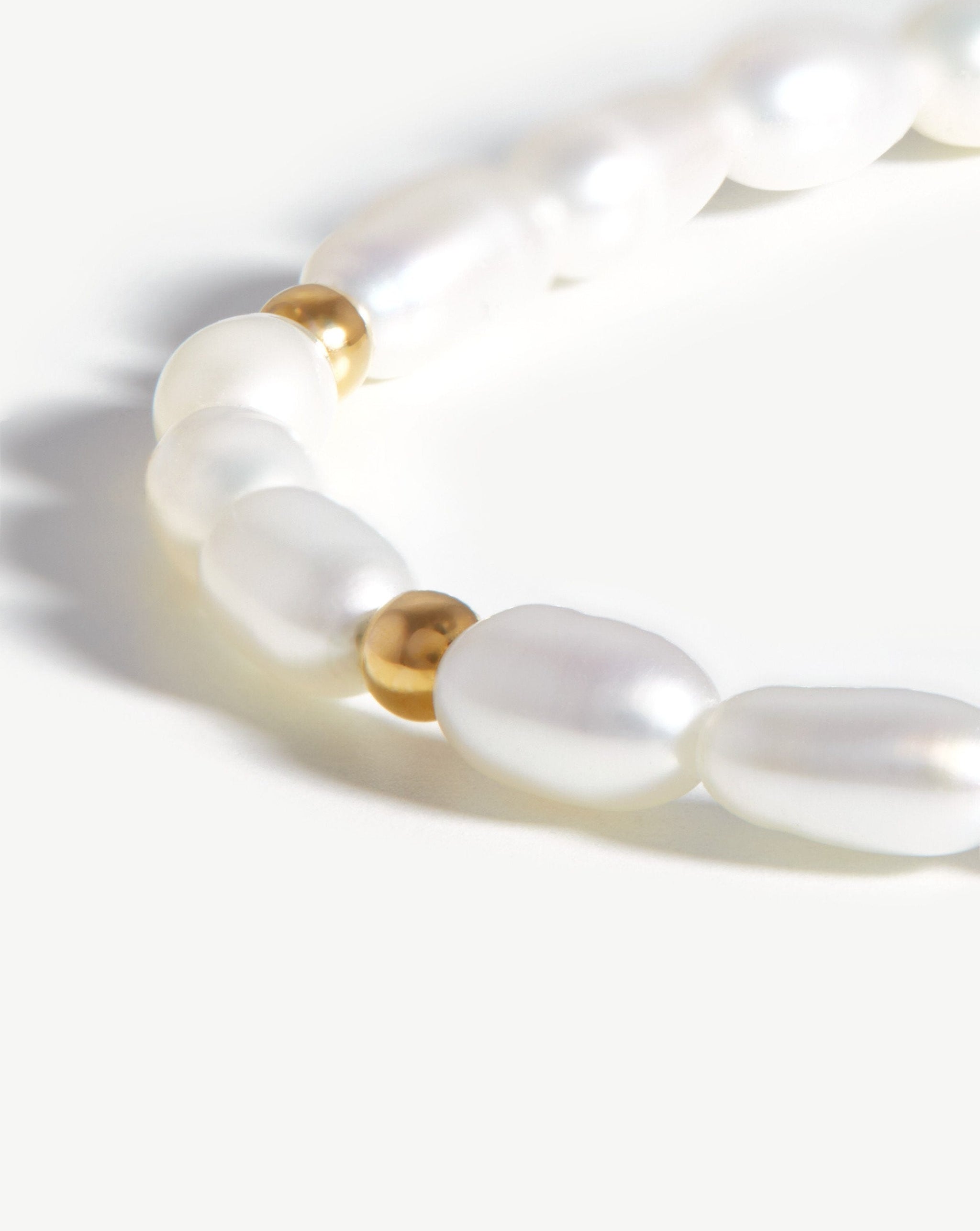 Short Seed Pearl Beaded Necklace | 18ct Gold Plated/Pearl Necklaces Missoma 