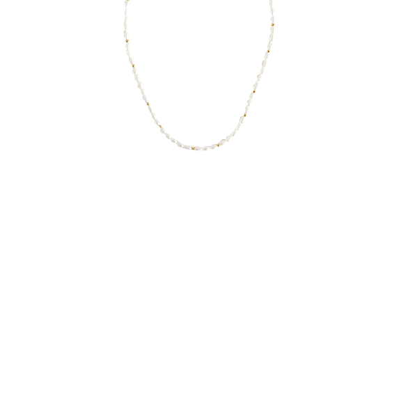 Short Seed Pearl Beaded Necklace | 18ct Gold Plated/Pearl Necklaces Missoma 