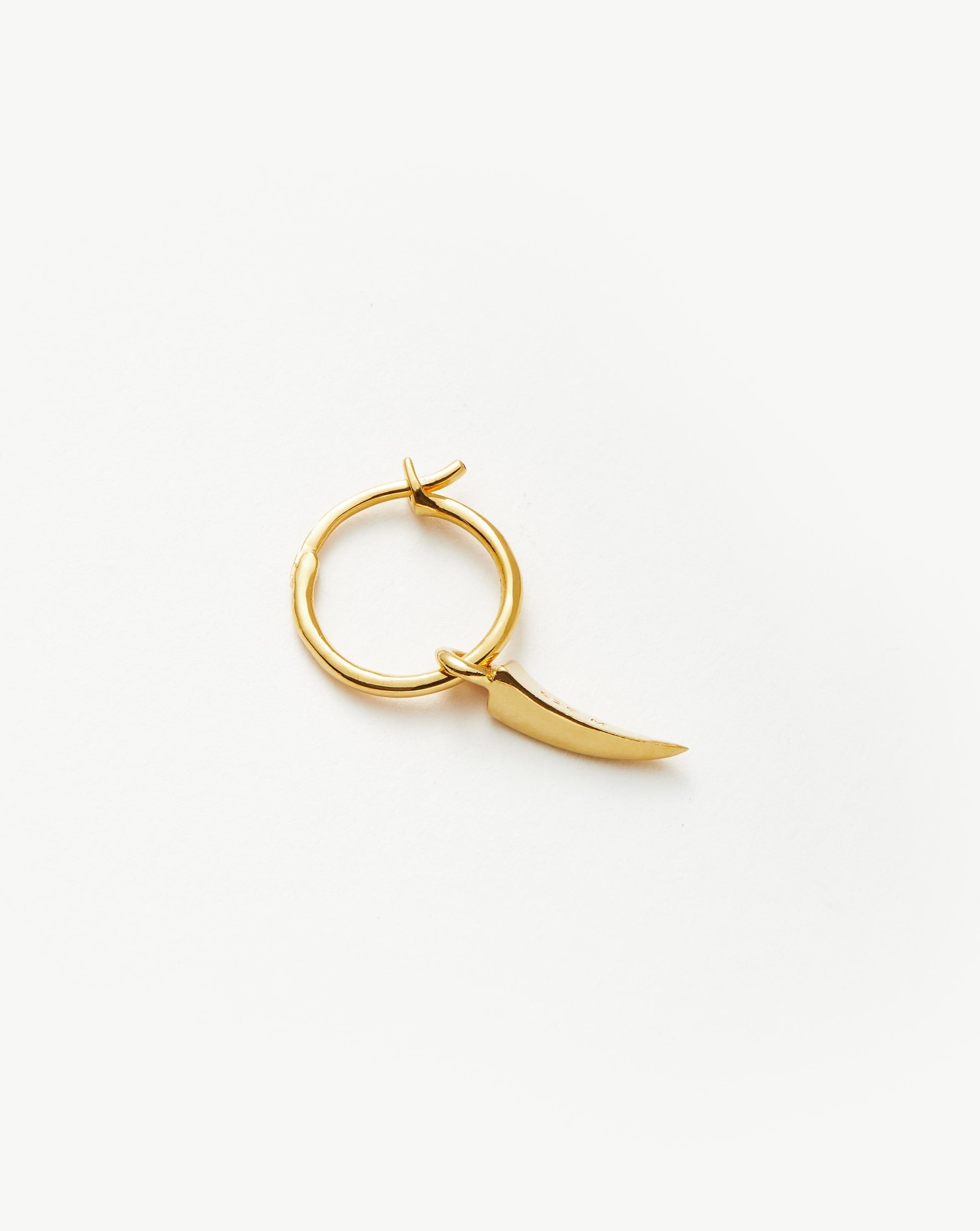 Single Mini Claw Charm Hoop | 18ct Gold Plated Vermeil Earrings Missoma 