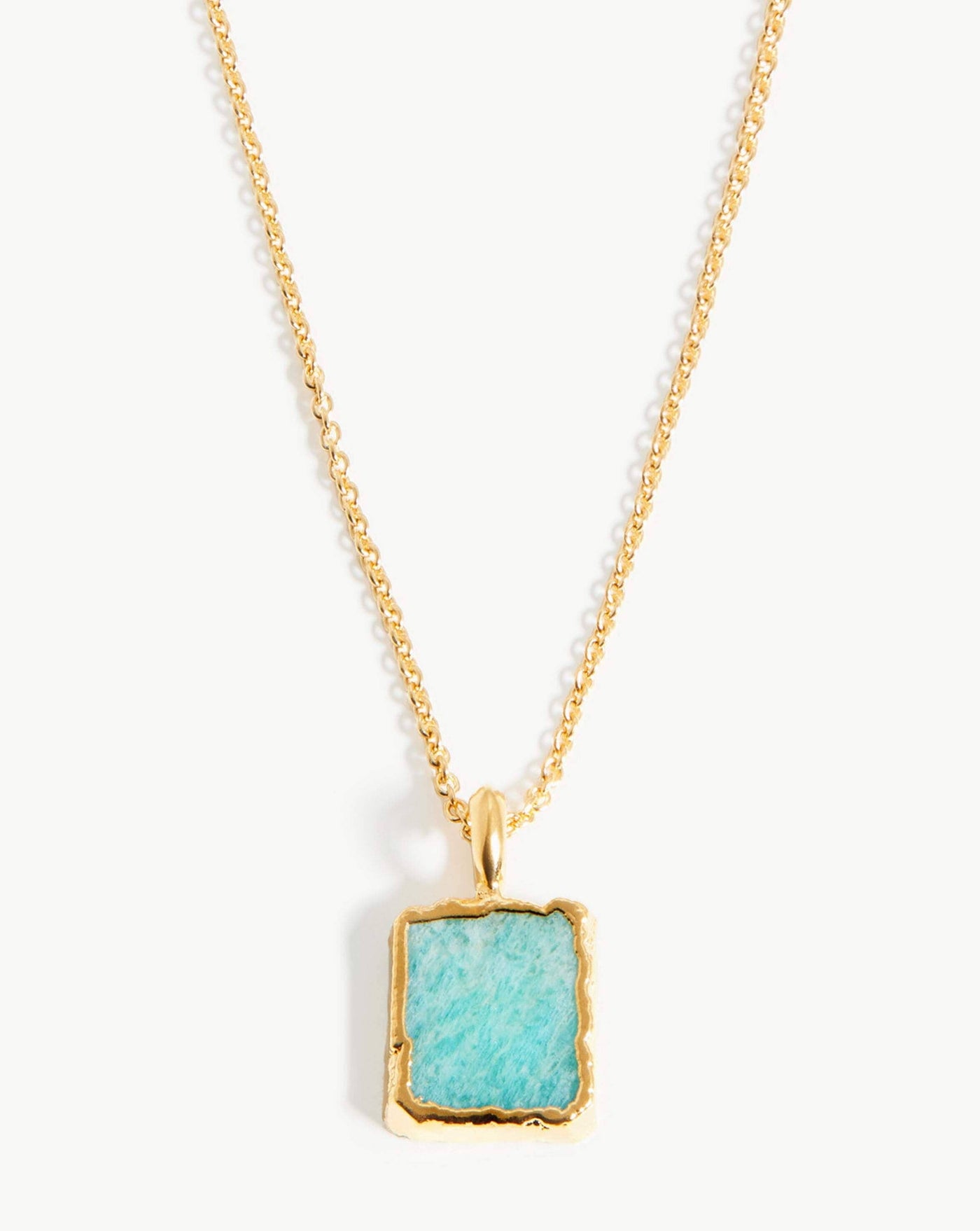 Missoma Small Charm Necklace 18ct Gold Plated Vermeil/amazonite