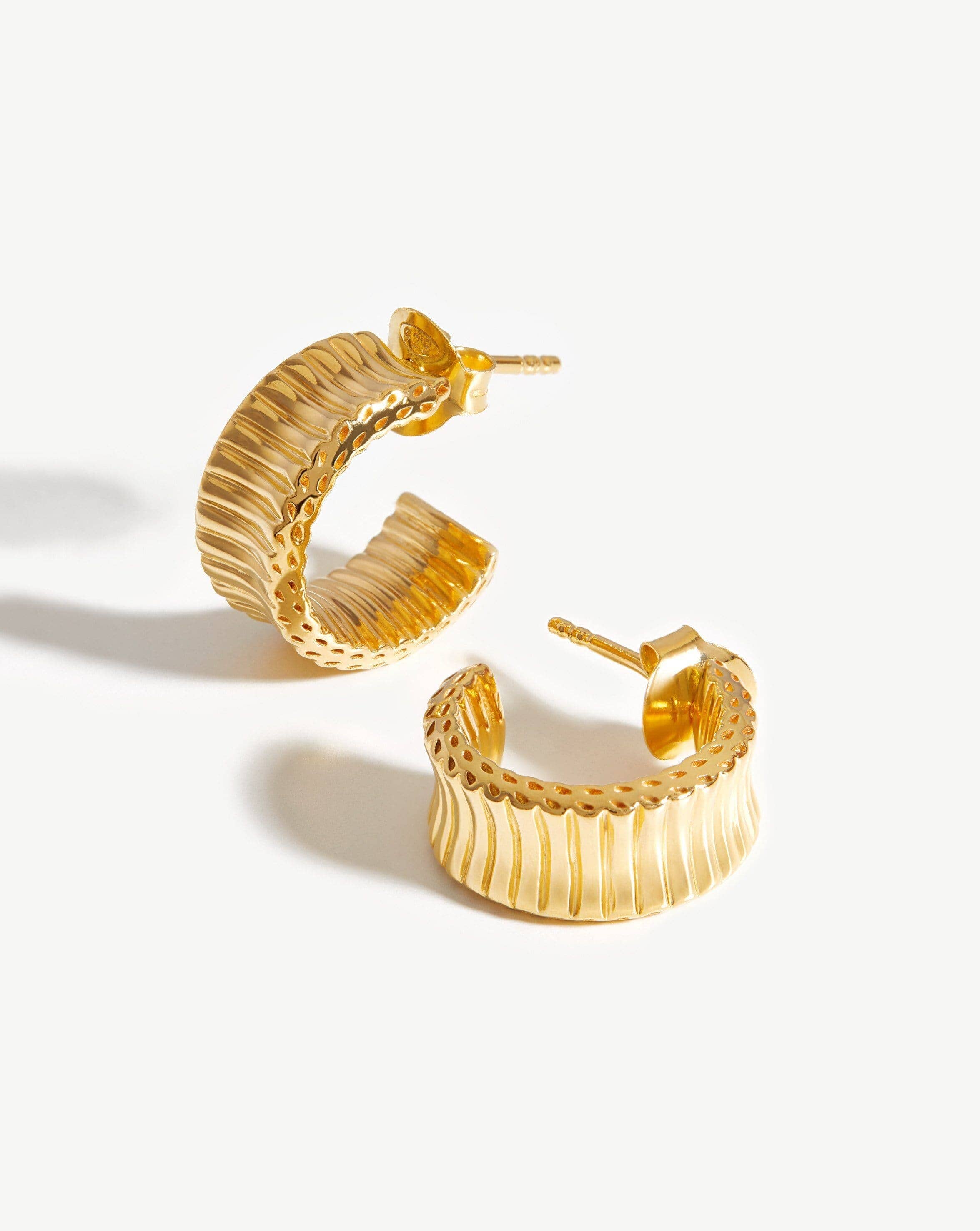 Small Chunky Frill Hoop Earrings Earrings Official Missoma Limited | GBP Staging 