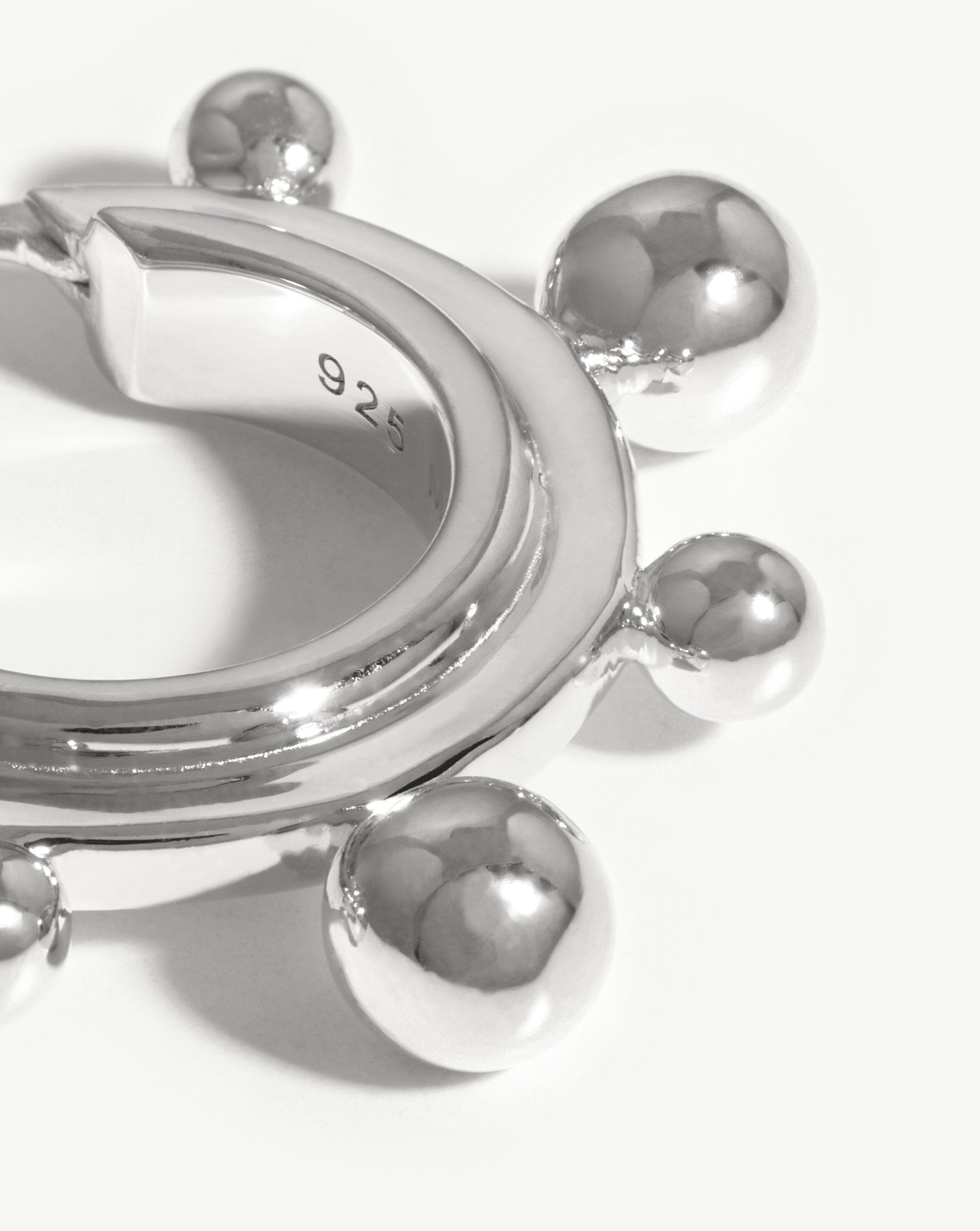 Small Sphere Hoop Earrings | Silver Plated Earrings Missoma 