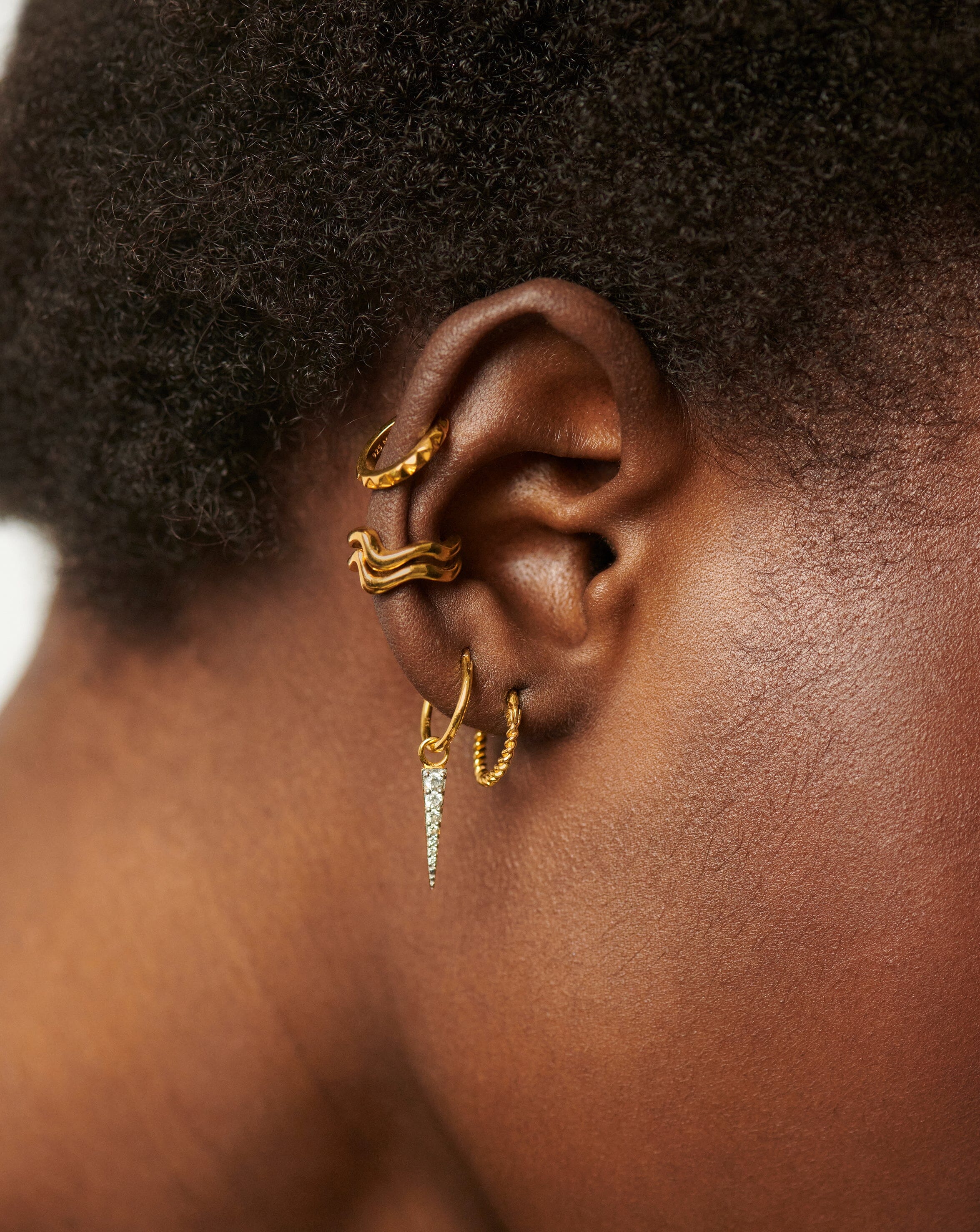 Squiggle Curve Ear Cuff Earrings Missoma 