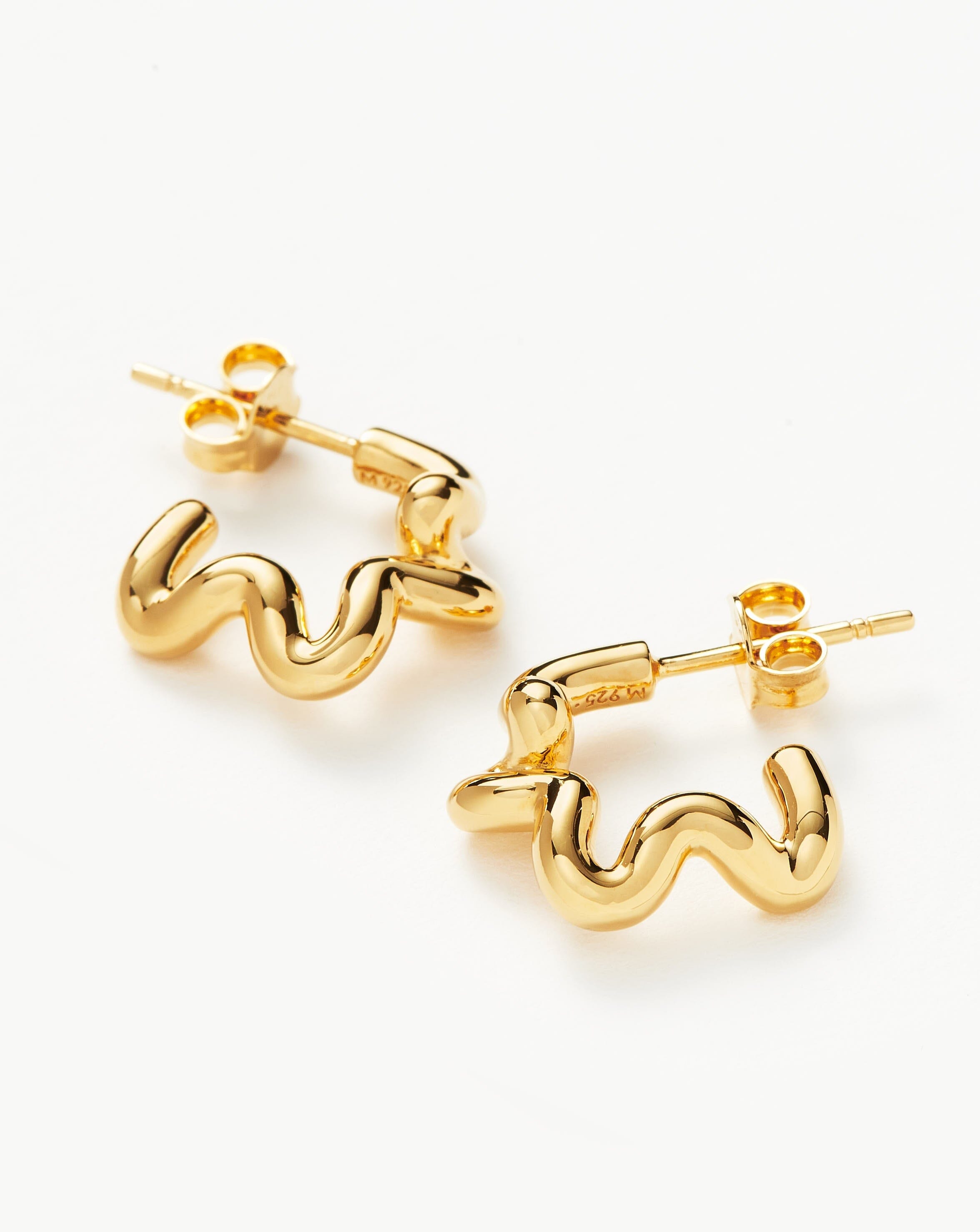 Squiggle Mini Hoop Earrings | Missoma