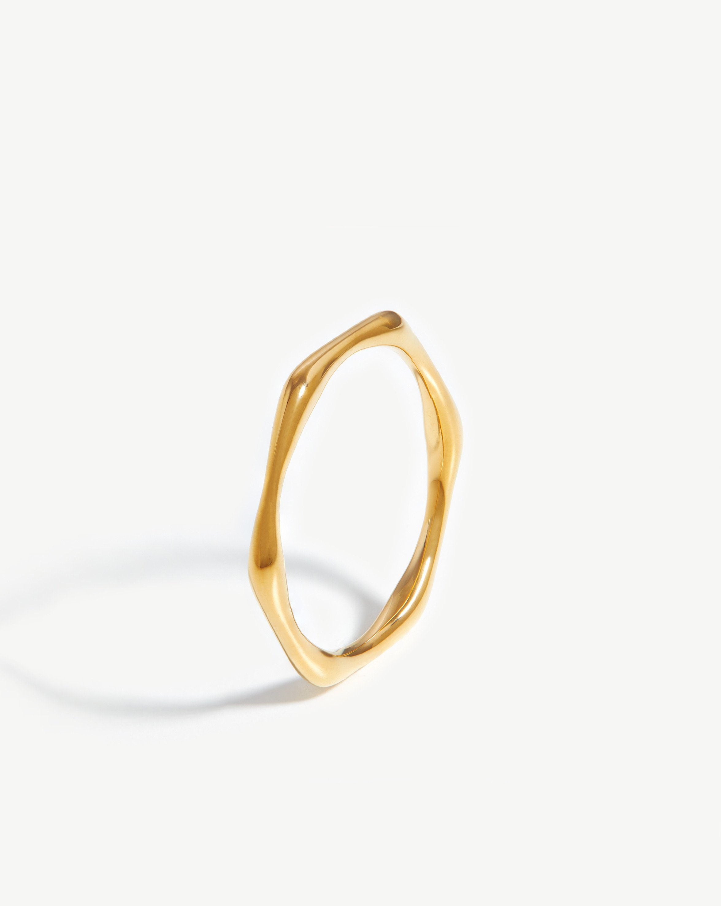 Thin Molten Ring Rings Missoma 18ct Gold Vermeil H 