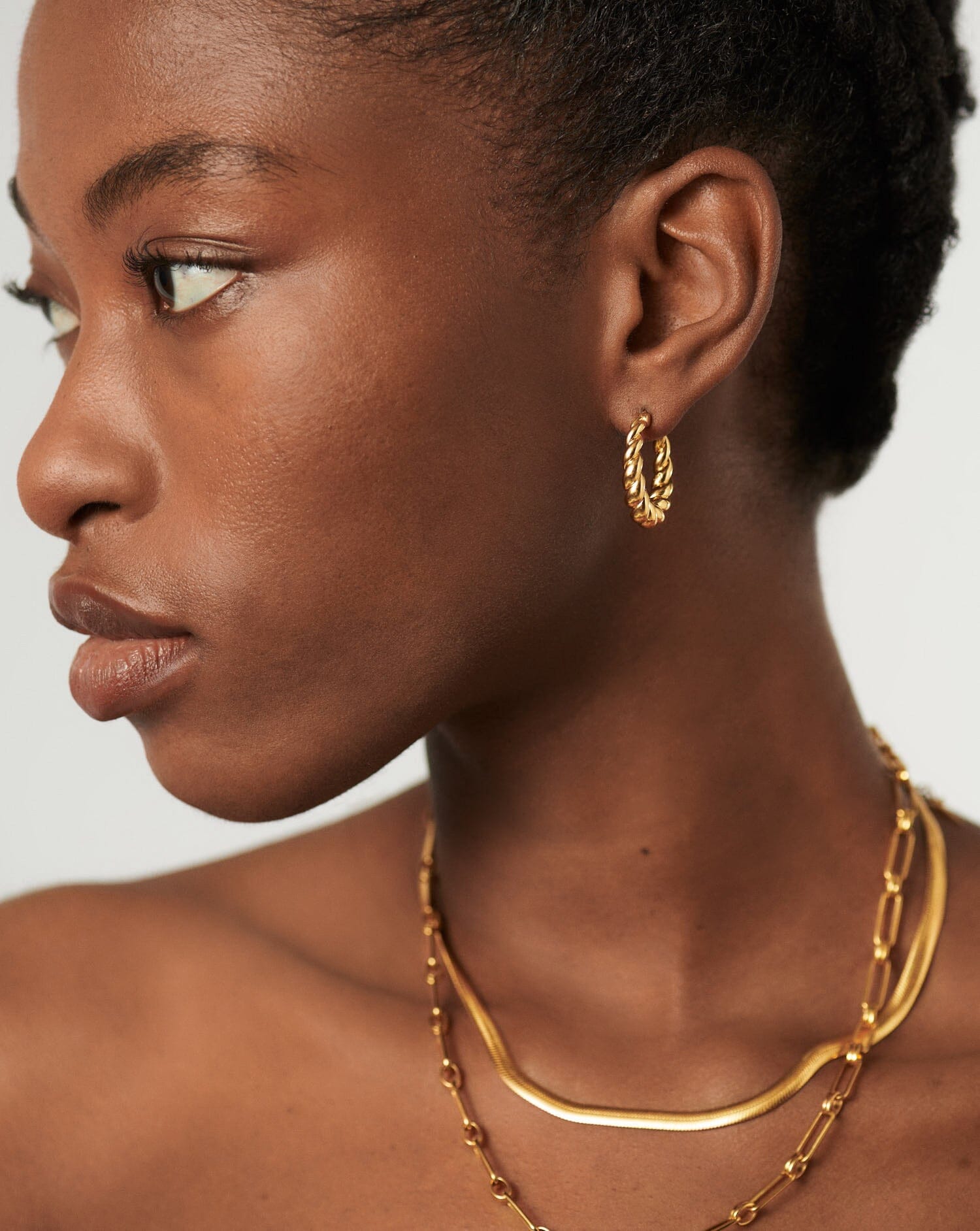 Aran Jewels | Earrings | ESSENTIAL EARRINGS 25mm Gold Plated 18K