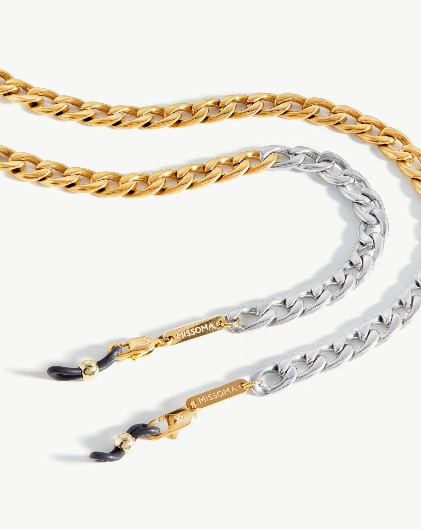 Two Tone Curb Eyewear Chain | 18ct Gold Plated/Silver Plated Accessories Missoma 