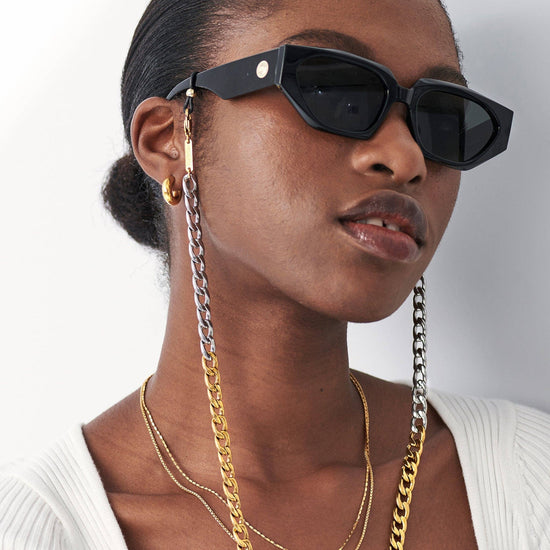 Two Tone Curb Eyewear Chain | 18ct Gold Plated/Silver Plated Accessories Missoma 