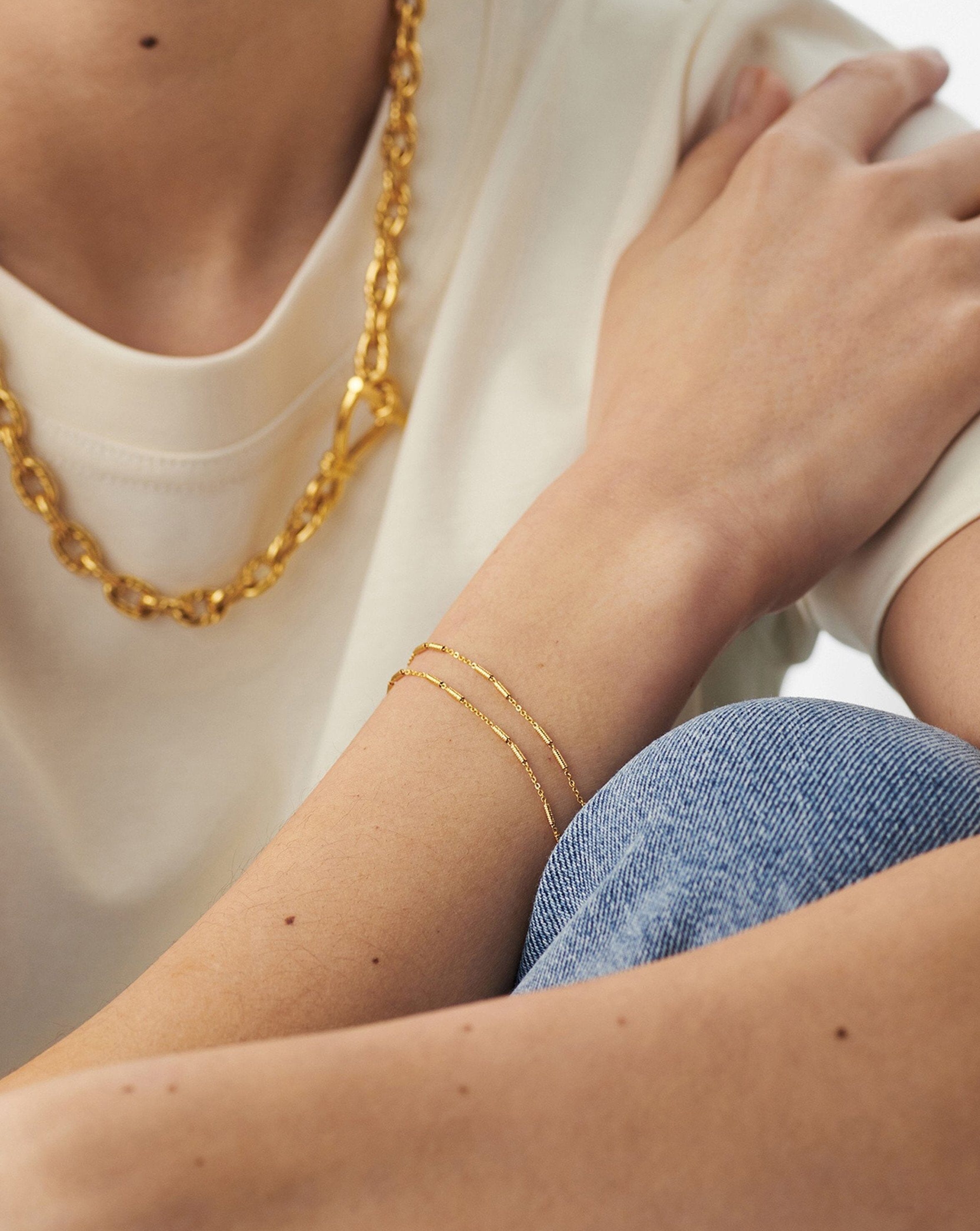 Charm Bangle Bracelet in 18k Gold Vermeil