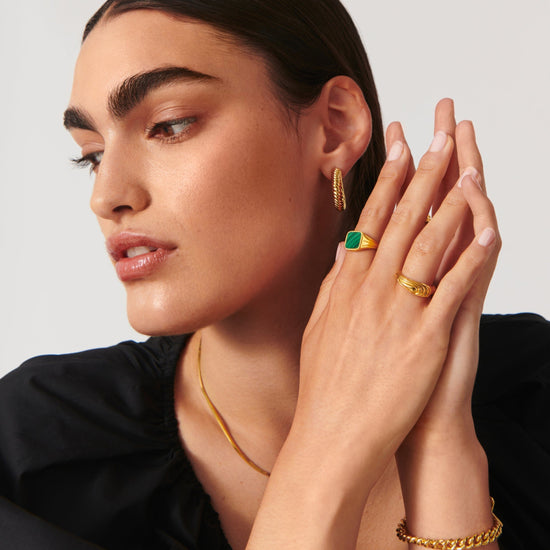 Wavy Ridge Stacking Ring Rings Missoma 