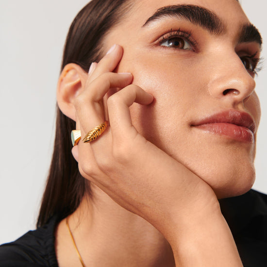 Wavy Ridge Stacking Ring Rings Missoma 