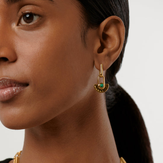 Zenyu Fan Gemstone Drop Earrings Earrings Missoma 