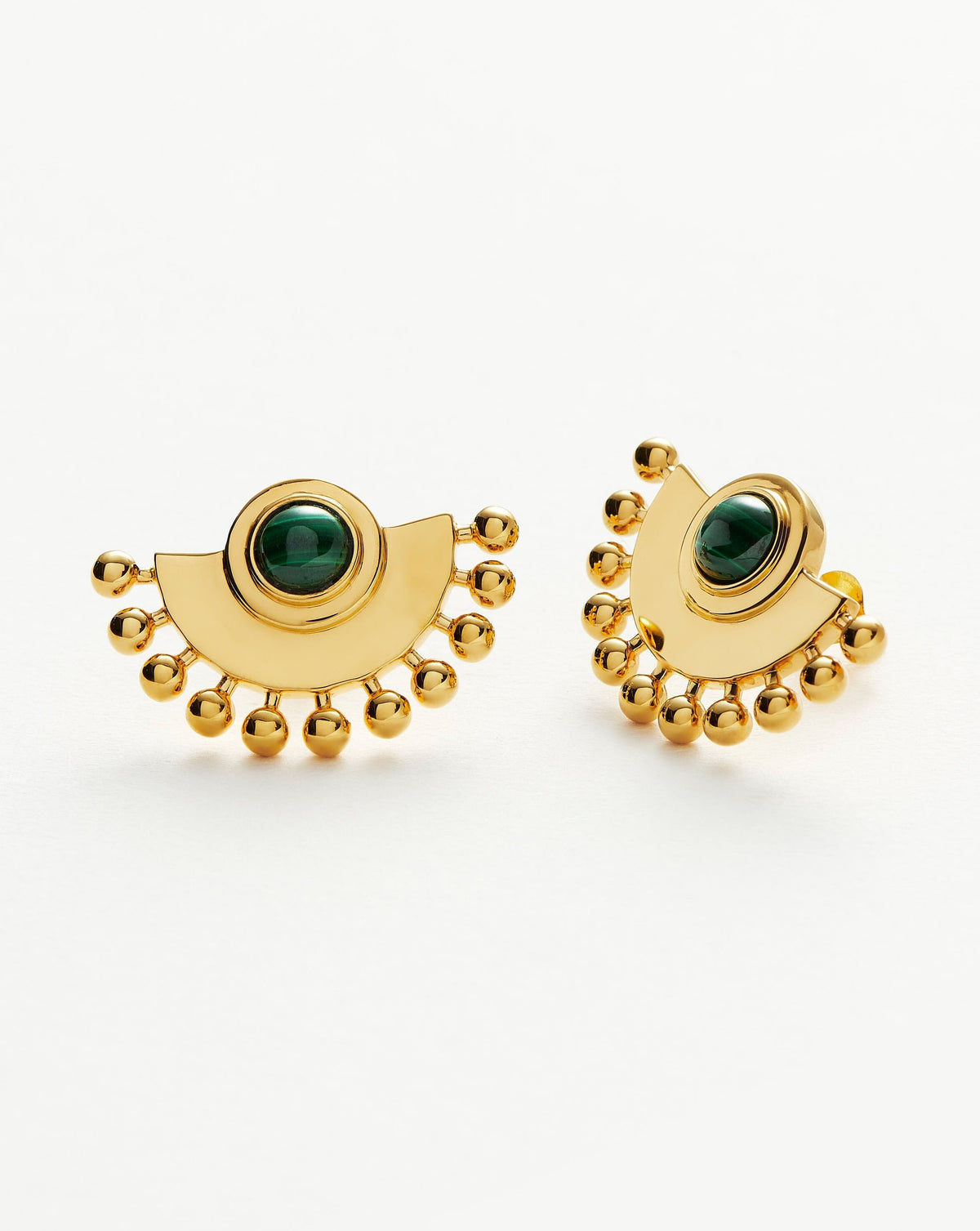 Zenyu Fan Gemstone Stud Earrings Earrings Missoma