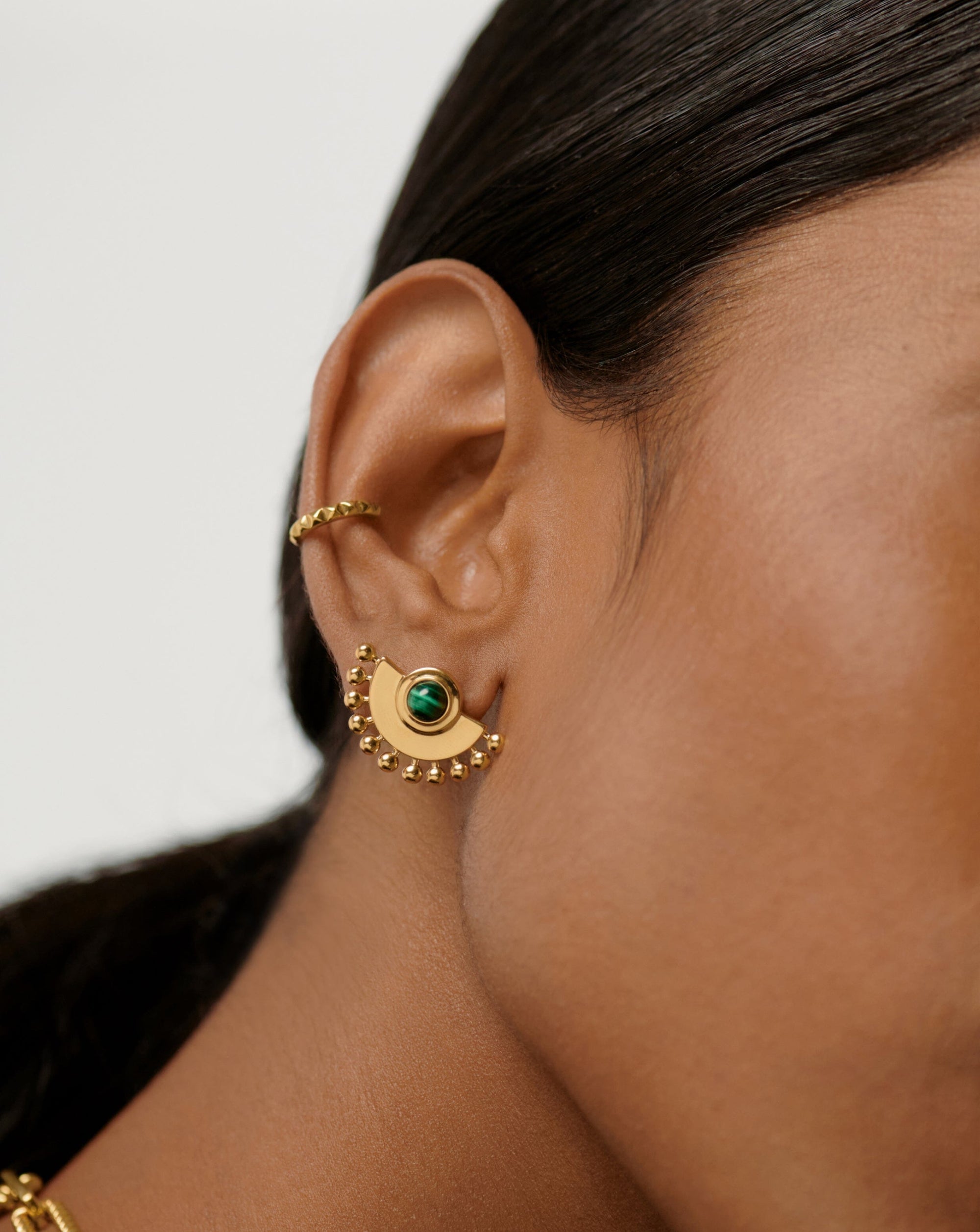 Zenyu Fan Gemstone Stud Earrings Earrings Missoma