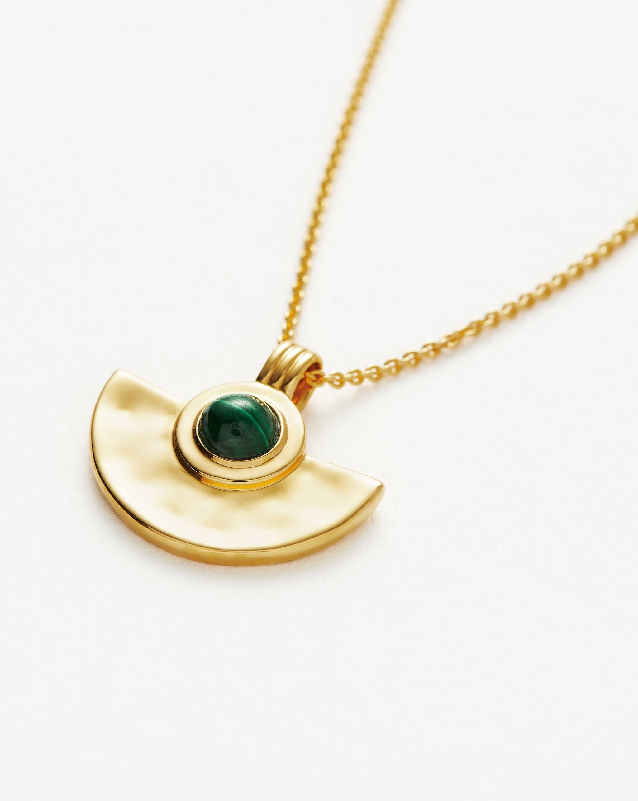 Zenyu Gemstone Fan Pendant Necklace Necklaces Missoma 