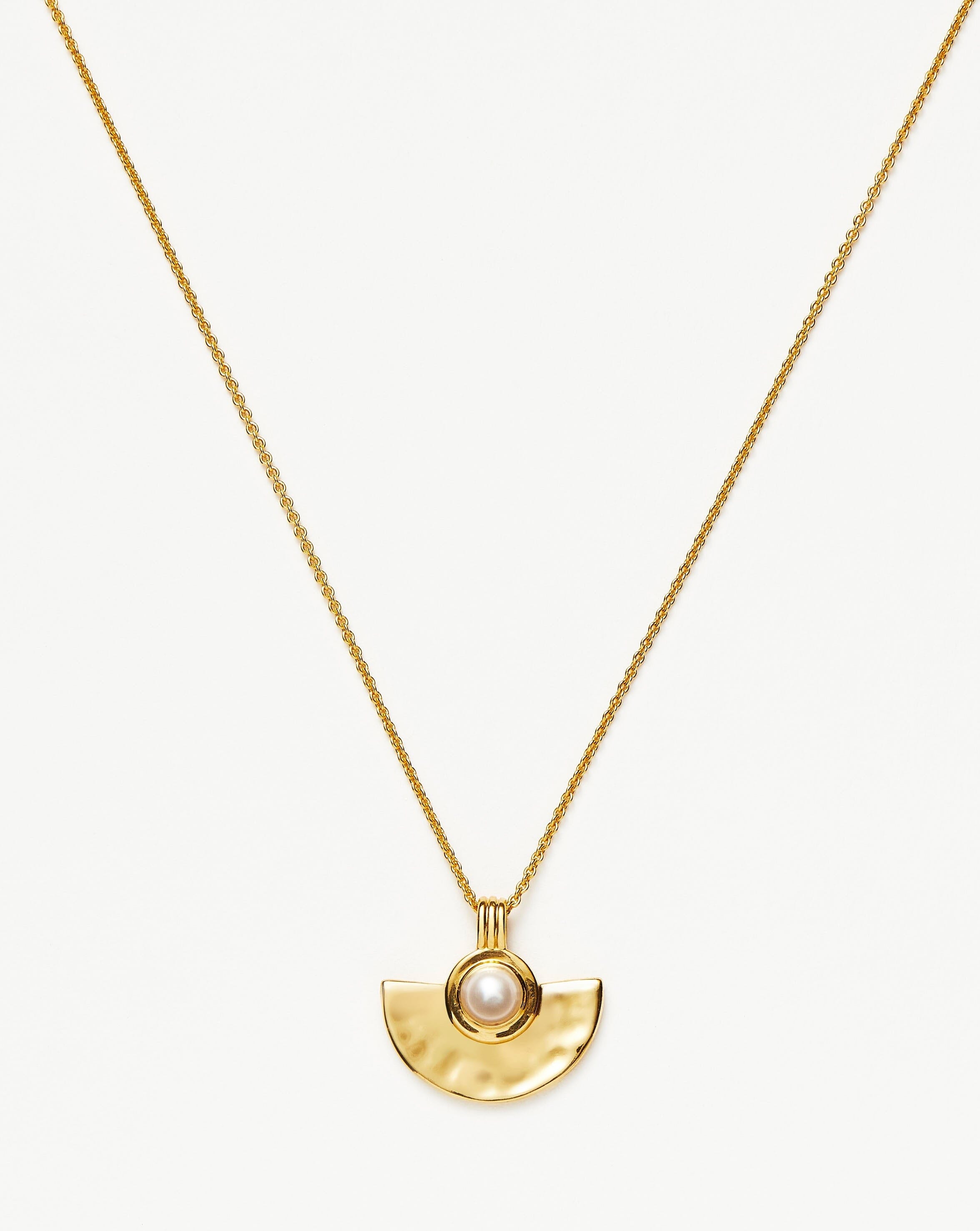 Zenyu Gemstone Fan Pendant Necklace Necklaces Missoma 