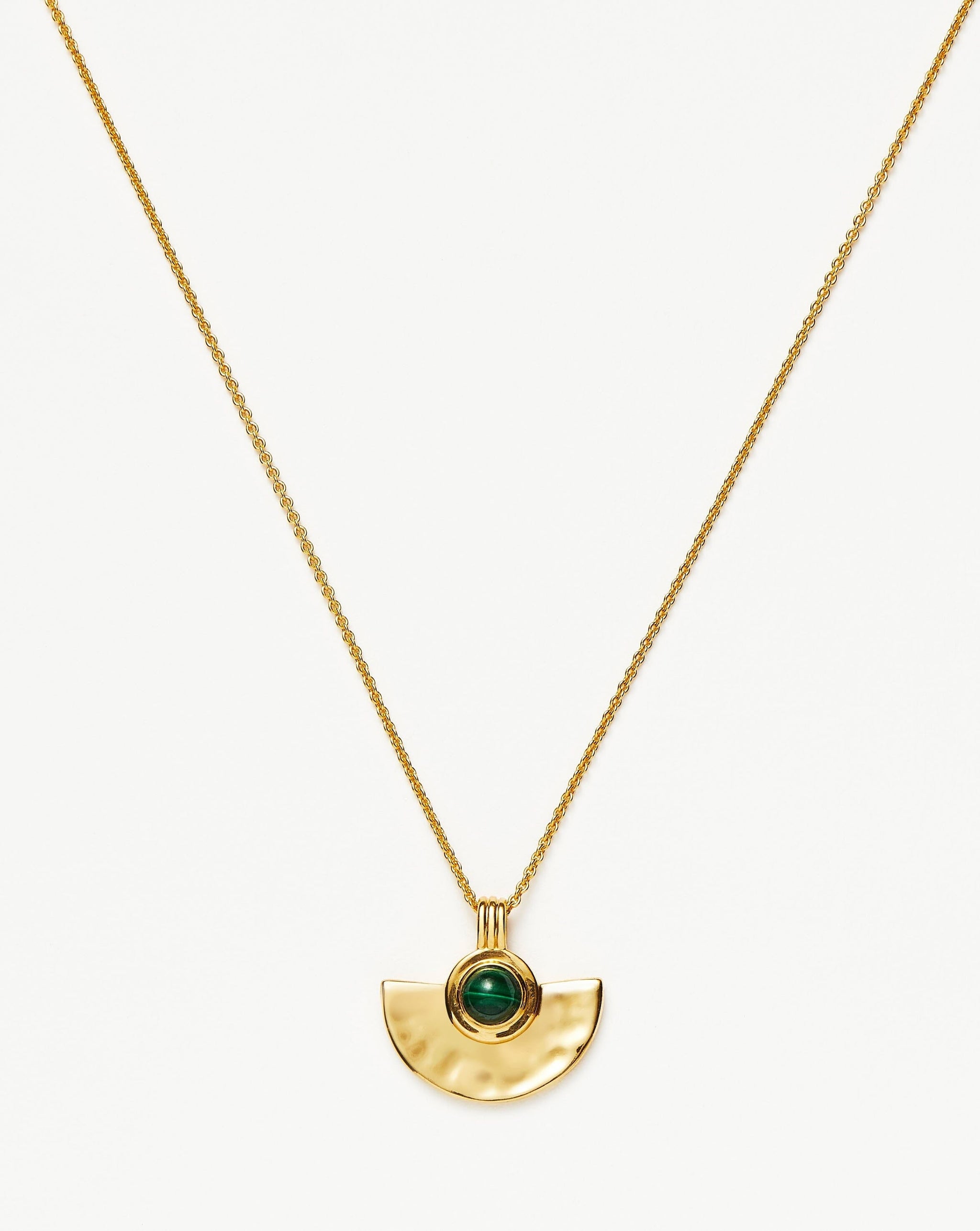 Zenyu Gemstone Fan Pendant Necklace Necklaces Missoma 