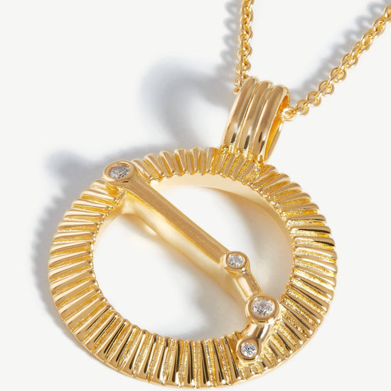 Zodiac Constellation Pendant Necklace - Aries 18ct Gold Plated Vermeil/Aries Necklaces Missoma 