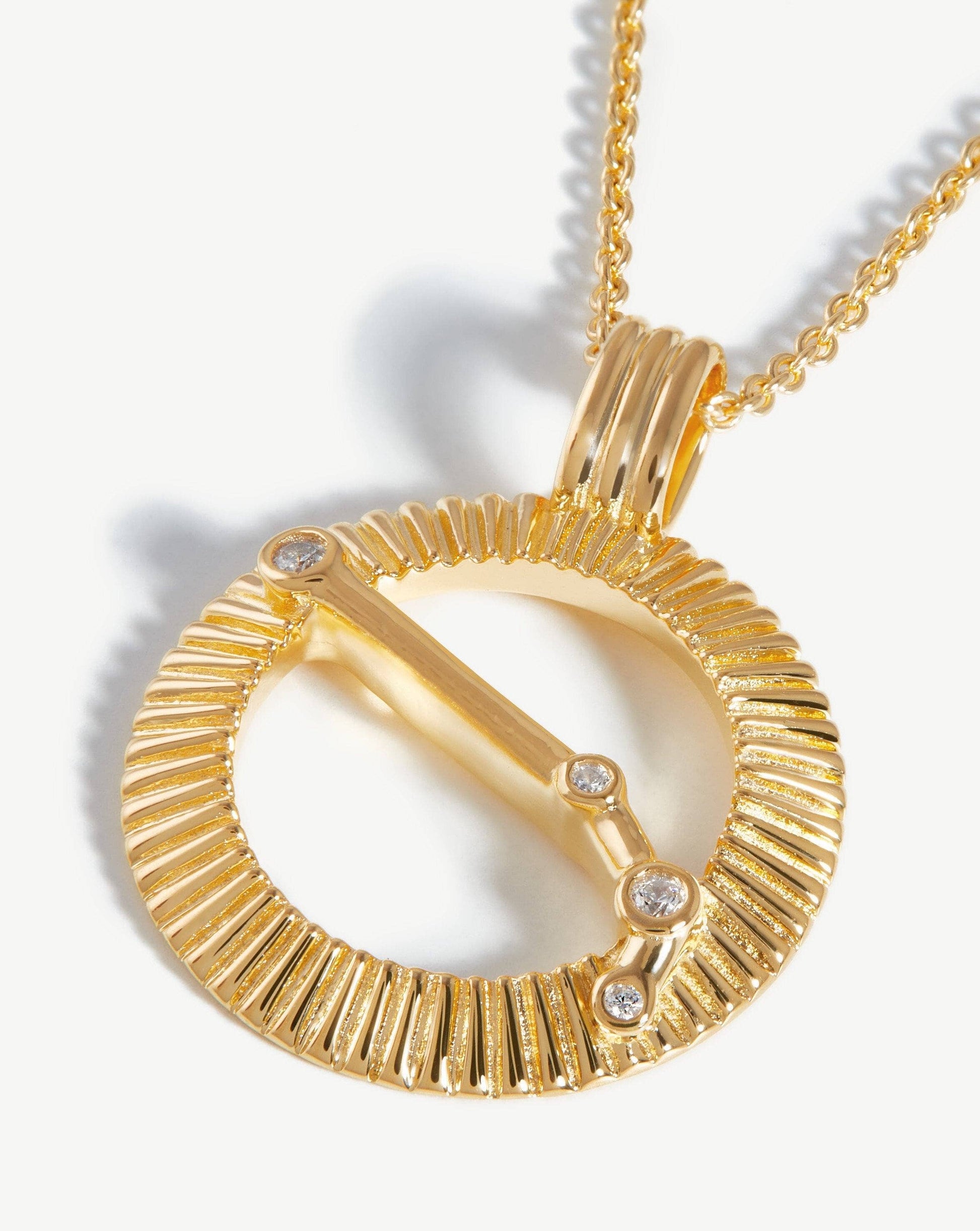 Zodiac Constellation Pendant Necklace - Aries 18ct Gold Plated Vermeil/Aries Necklaces Missoma 
