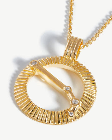 Zodiac Constellation Pendant Necklace - Aries 18ct Gold Plated Vermeil/Aries Necklaces Missoma 