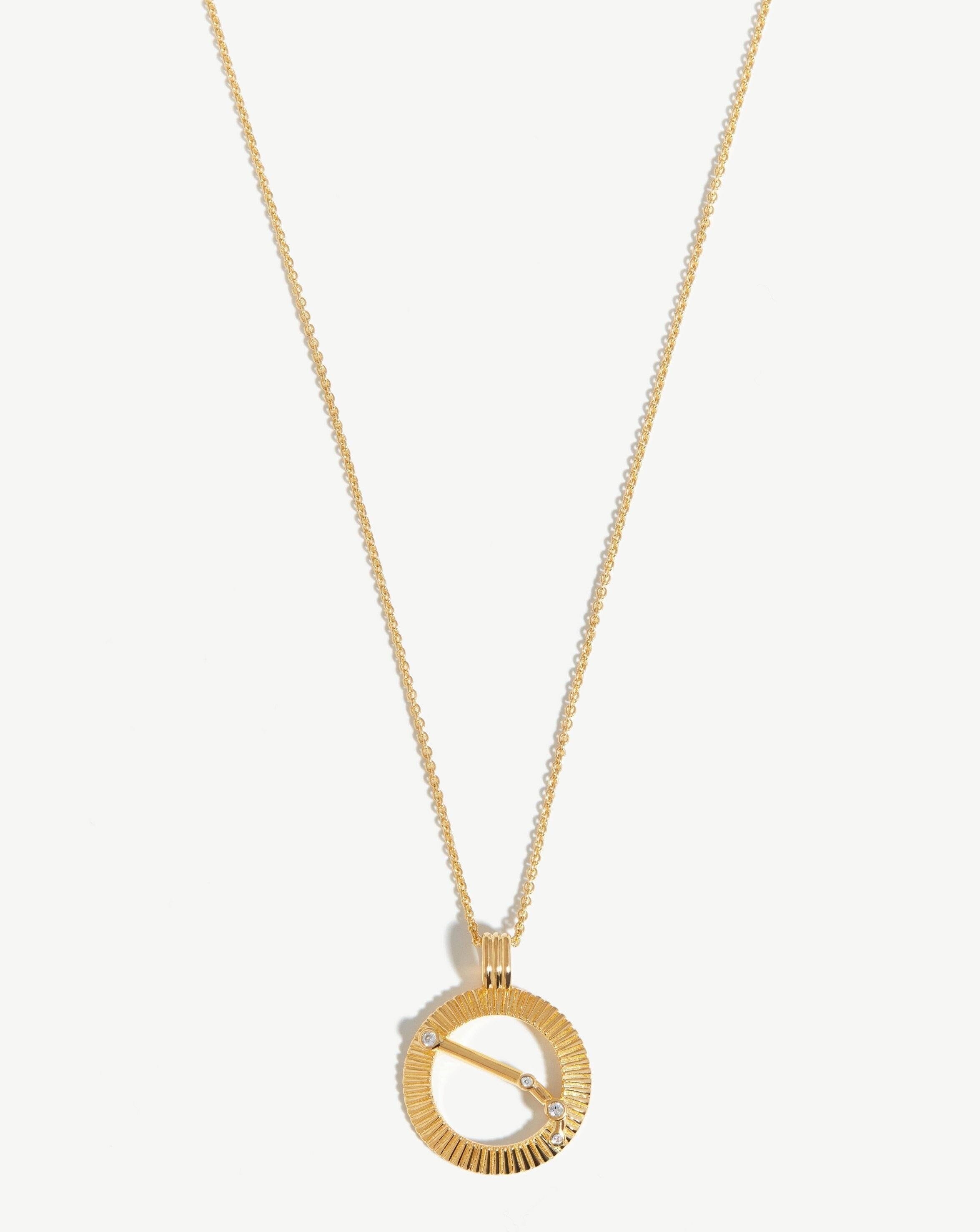 Zodiac Constellation Pendant Necklace - Aries 18ct Gold Plated Vermeil/Aries Necklaces Missoma 