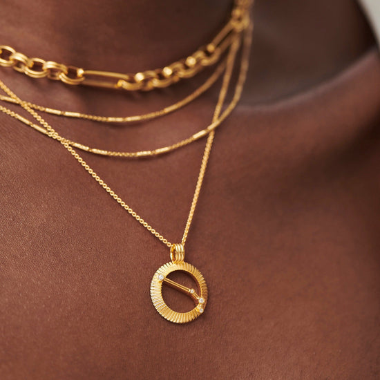 Zodiac Constellation Pendant Necklace - Aries 18ct Gold Plated Vermeil/Aries Necklaces Missoma 