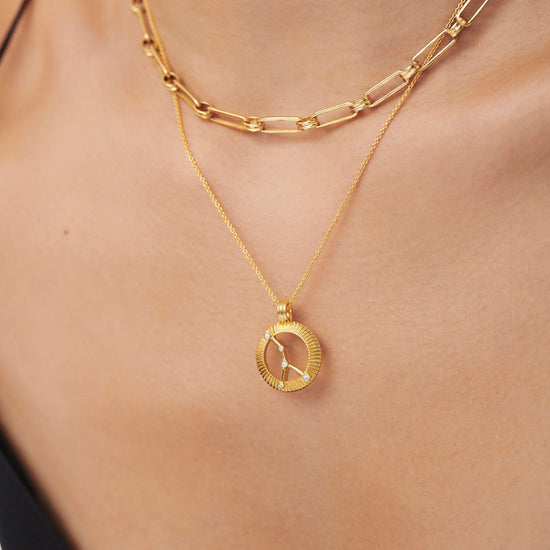 Zodiac Constellation Pendant Necklace - Cancer | 18ct Gold Plated Vermeil/Cancer Necklaces Missoma 