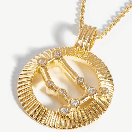 Zodiac Constellation Pendant Necklace - Gemini | 18ct Gold Plated Vermeil/Gemini Necklaces Missoma 