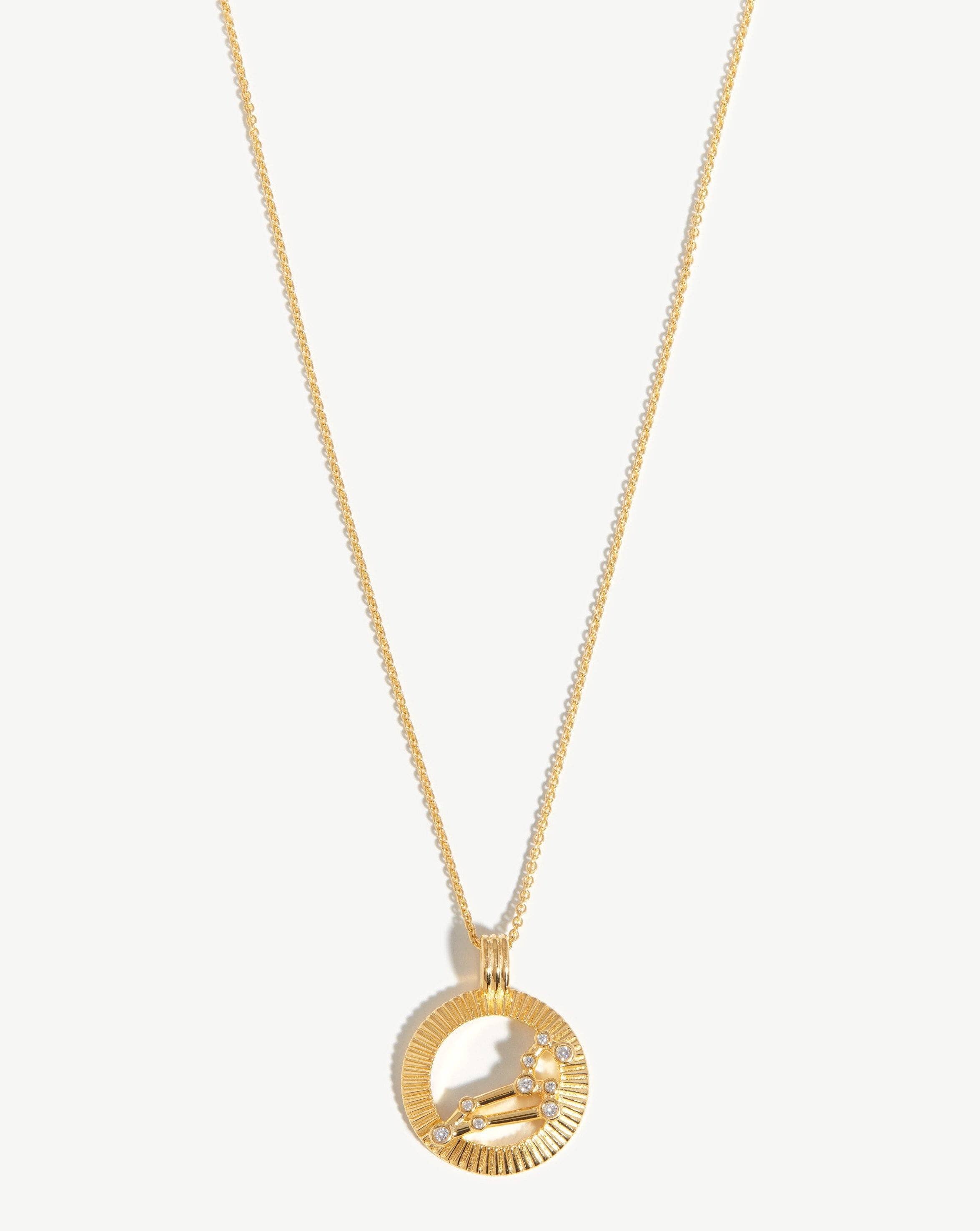 Zodiac Constellation Pendant Necklace - Leo | 18ct Gold Plated Vermeil/Leo Necklaces Missoma 