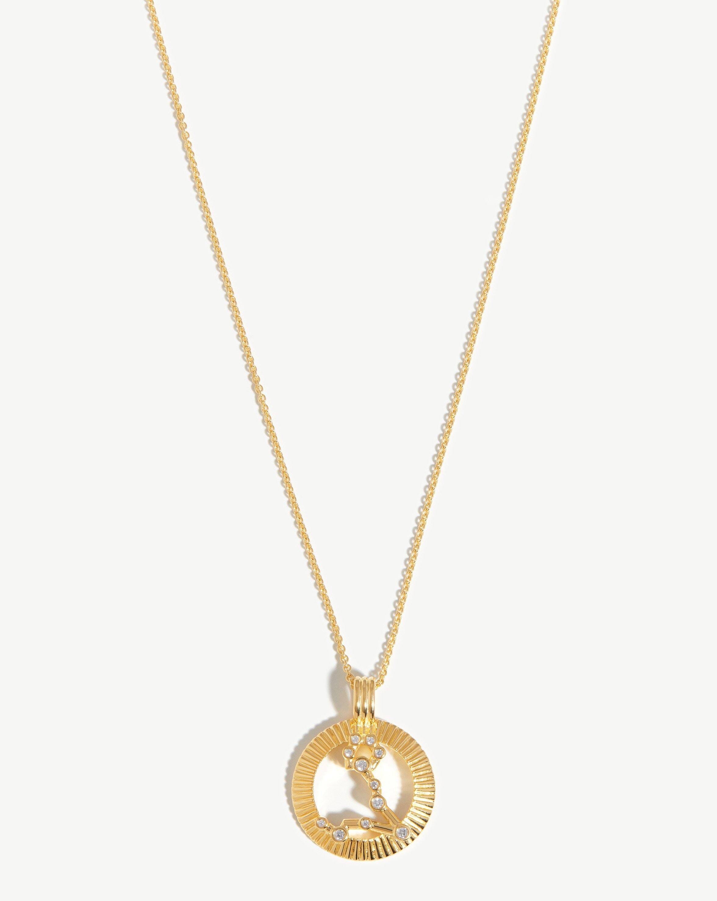 Zodiac Constellation Pendant Necklace - Pisces | 18ct Gold Plated Vermeil/Pisces Necklaces Missoma 