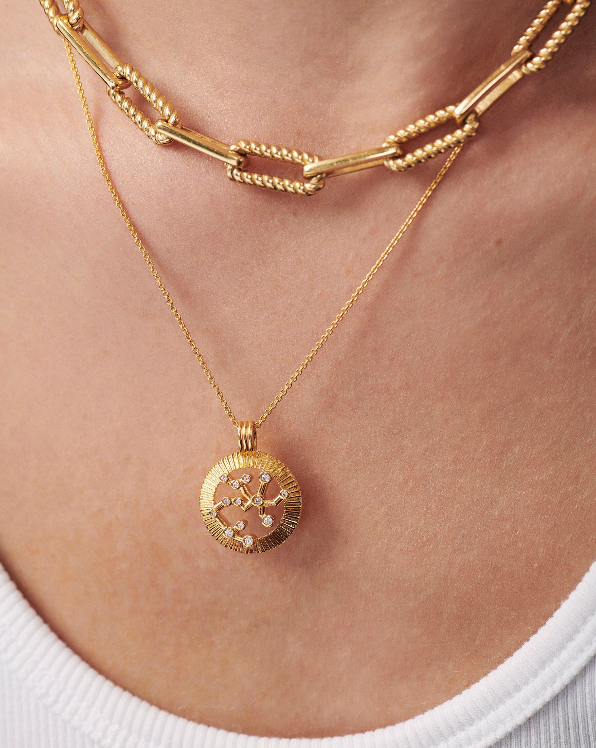 Zodiac Constellation Pendant Necklace - Sagittarius | 18ct Gold Plated Vermeil/Sagittarius Necklaces Missoma 