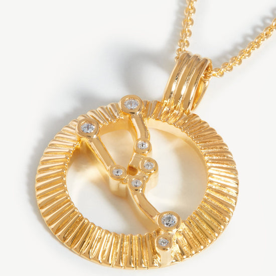 Zodiac Constellation Pendant Necklace - Taurus | 18ct Gold Plated Vermeil/Taurus Necklaces Missoma 