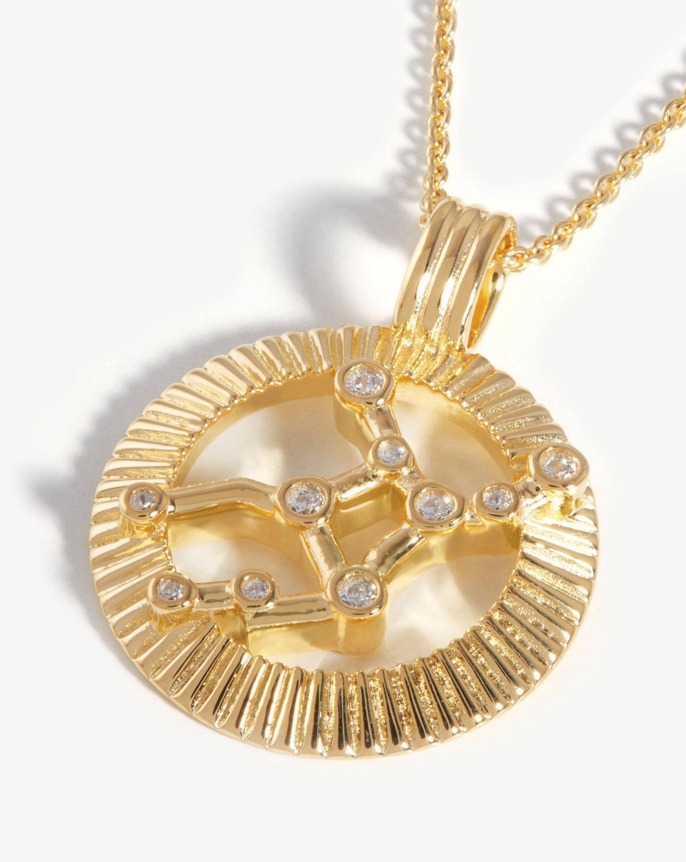 Zodiac Constellation Pendant Necklace - Virgo | 18ct Gold Plated Vermeil/Virgo Necklaces Missoma 