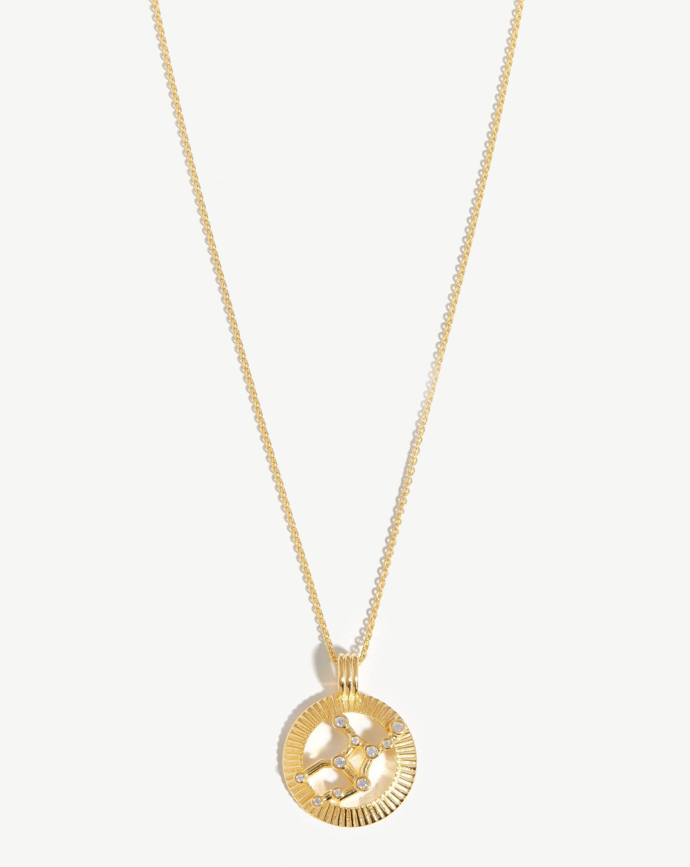 Zodiac Constellation Pendant Necklace - Virgo | 18ct Gold Plated Vermeil/Virgo Necklaces Missoma 